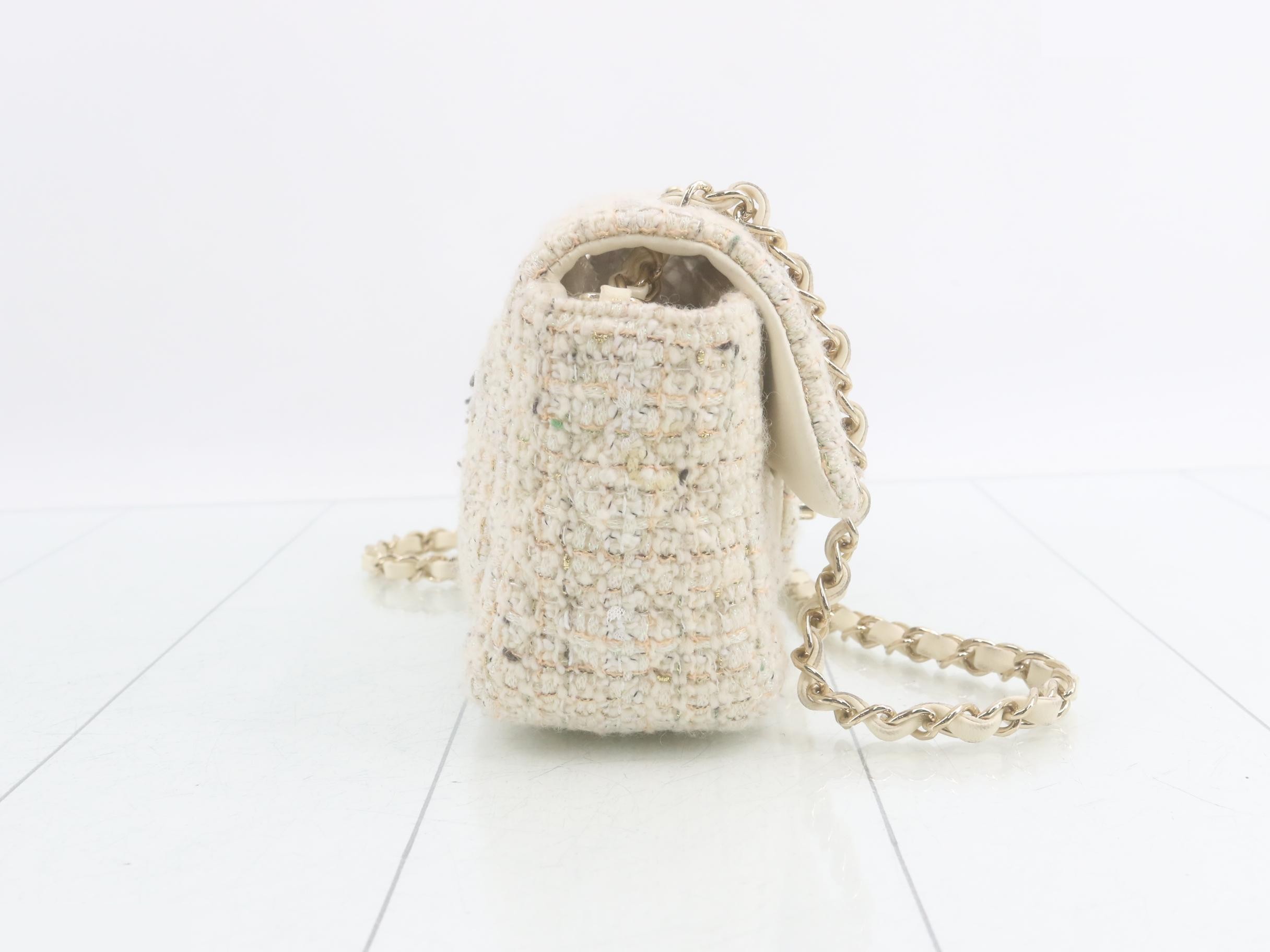 Tweed Mini Matelassé Shoulder Bag — view 4