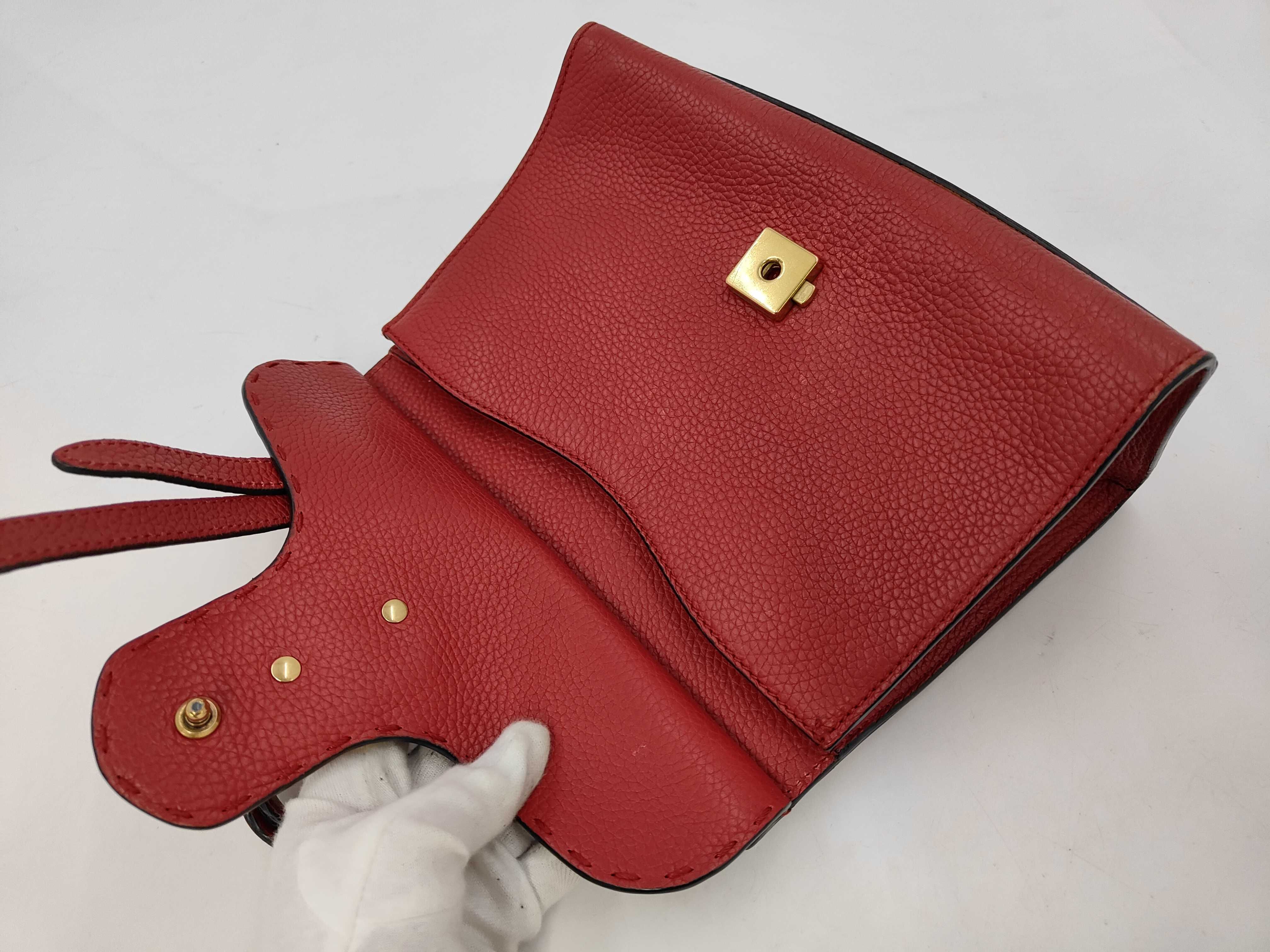GG MARMONT 2WAY LEATHER SHOULDER BAG RED Handbag (442622) — view 8