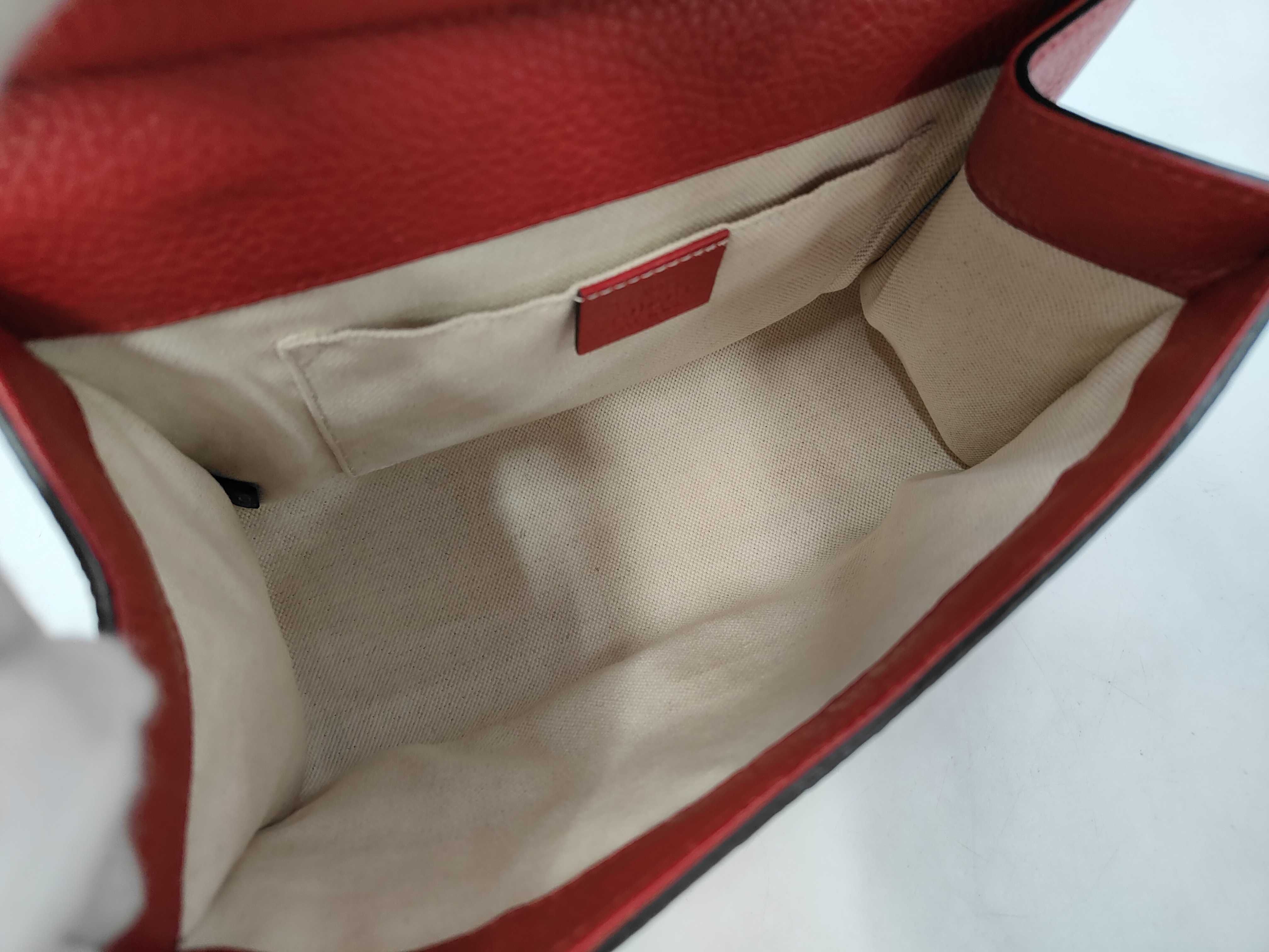 GG MARMONT 2WAY LEATHER SHOULDER BAG RED Handbag (442622) — view 9