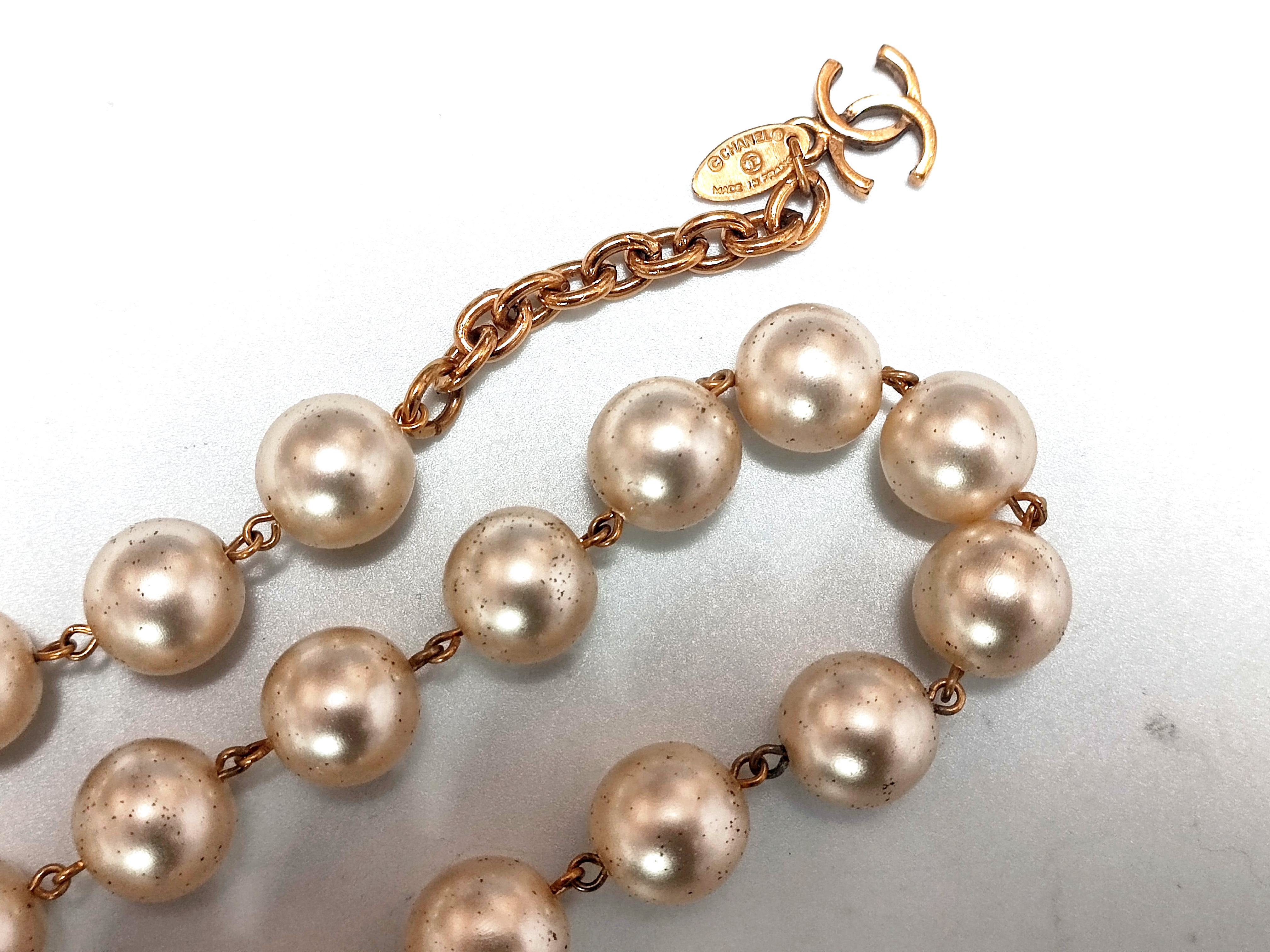 Coco Mark Flower Pearl Necklace — view 5