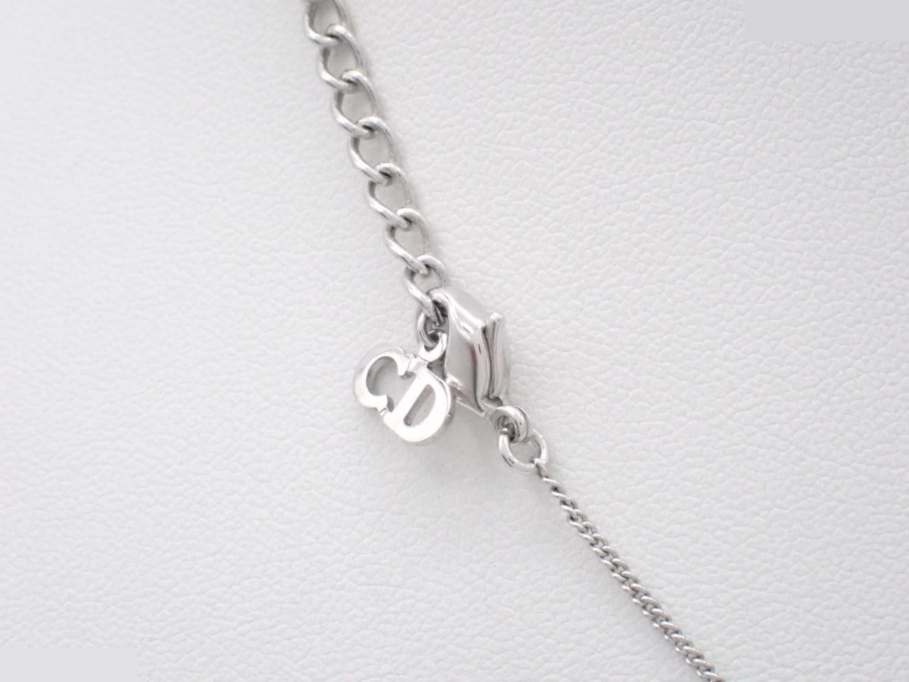 Logo silver necklace, neck circumference approximately 46cm — view 2