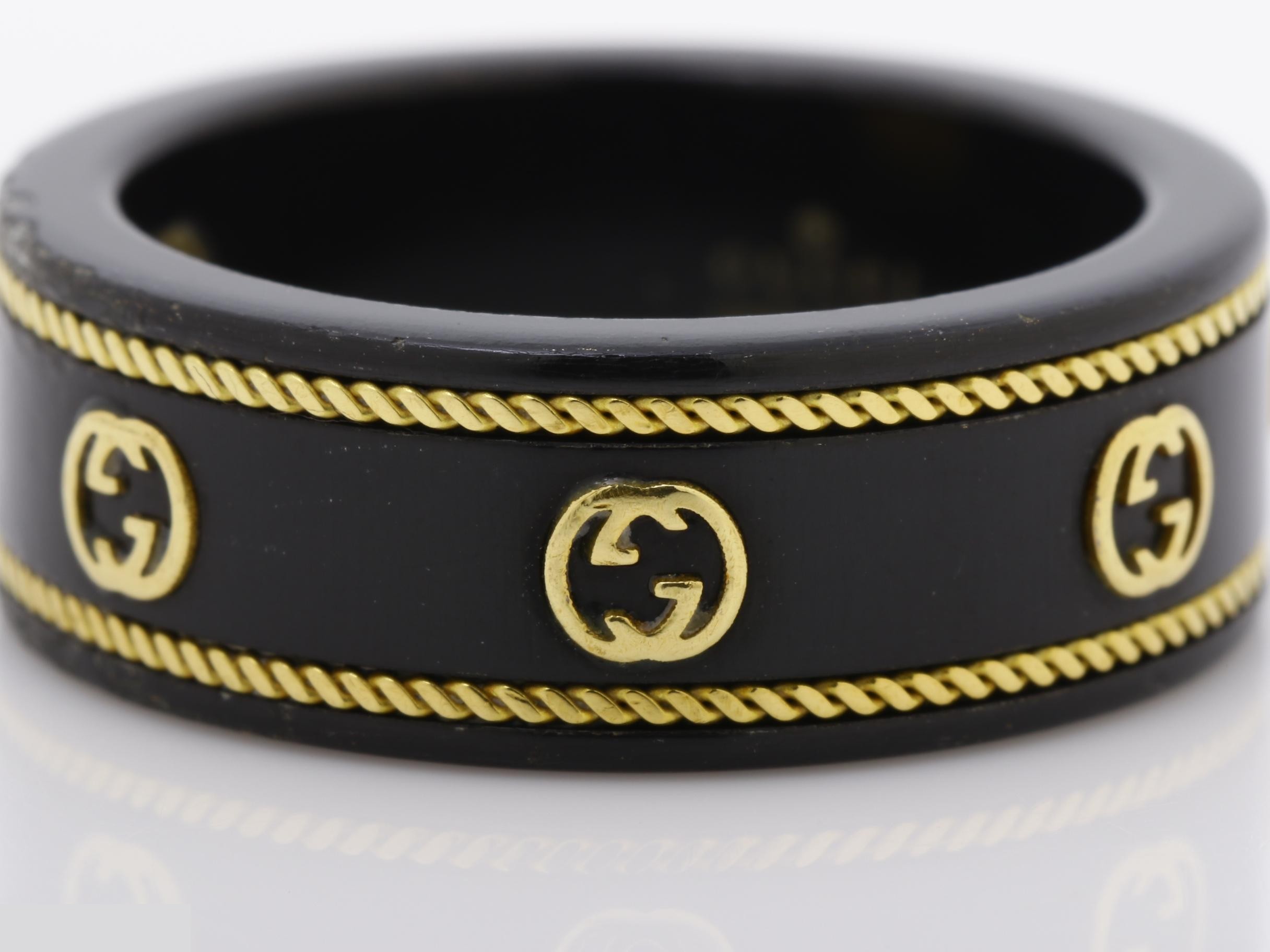 Icon Interlocking G Ring, 750YG/METAL, 2.7g — view 2