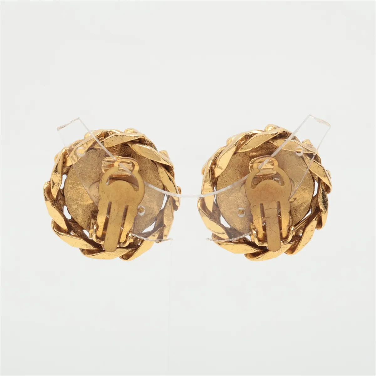 Cocomark 23 earrings (for both ears) GP x rhinestone gold dents — view 2