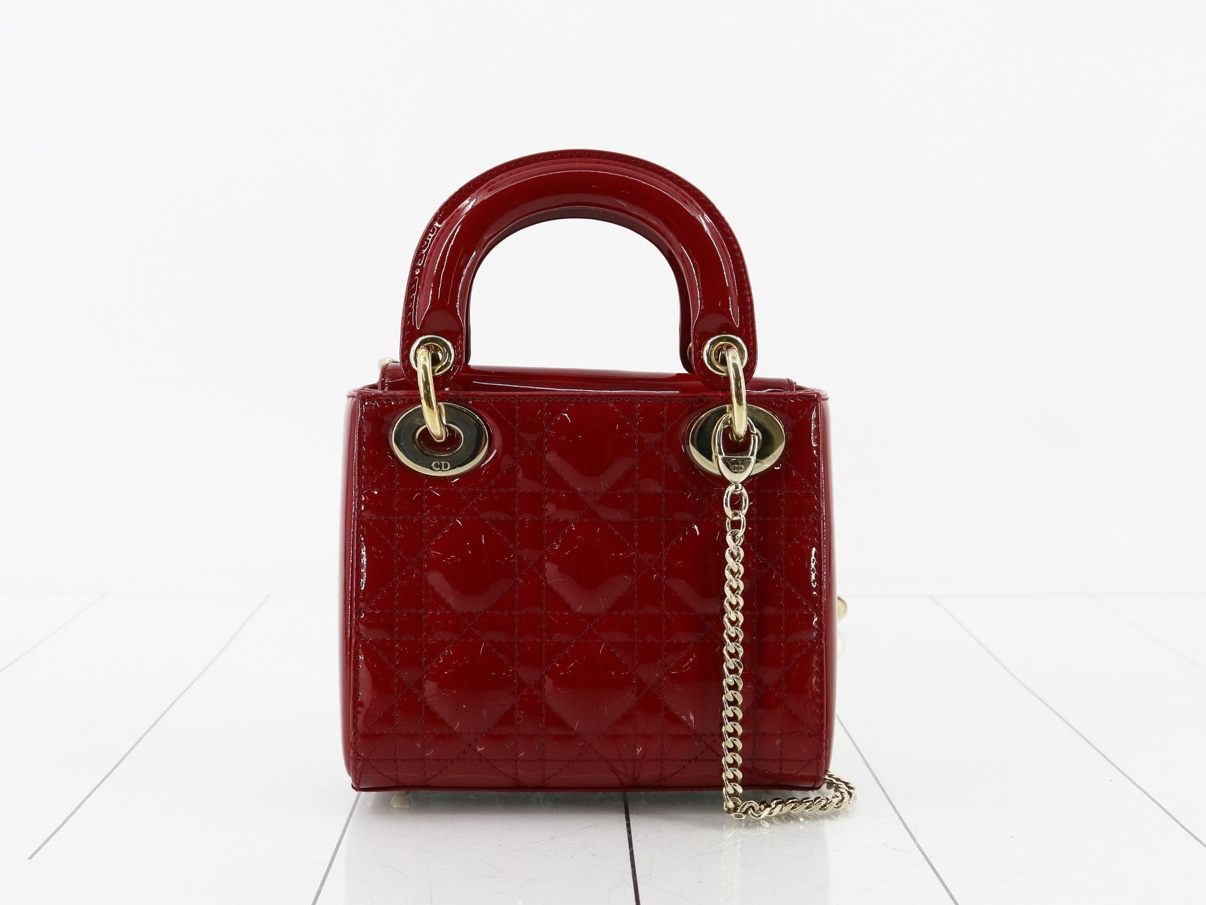 Lady Dior Cannage Enamel 2-Way Shoulder/Handbag — view 2