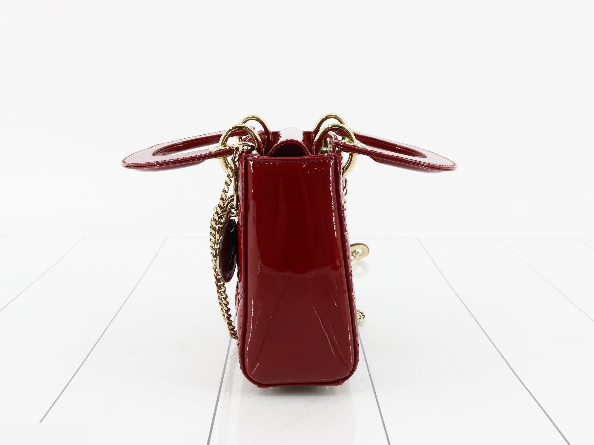 Lady Dior Cannage Enamel 2-Way Shoulder/Handbag — view 3