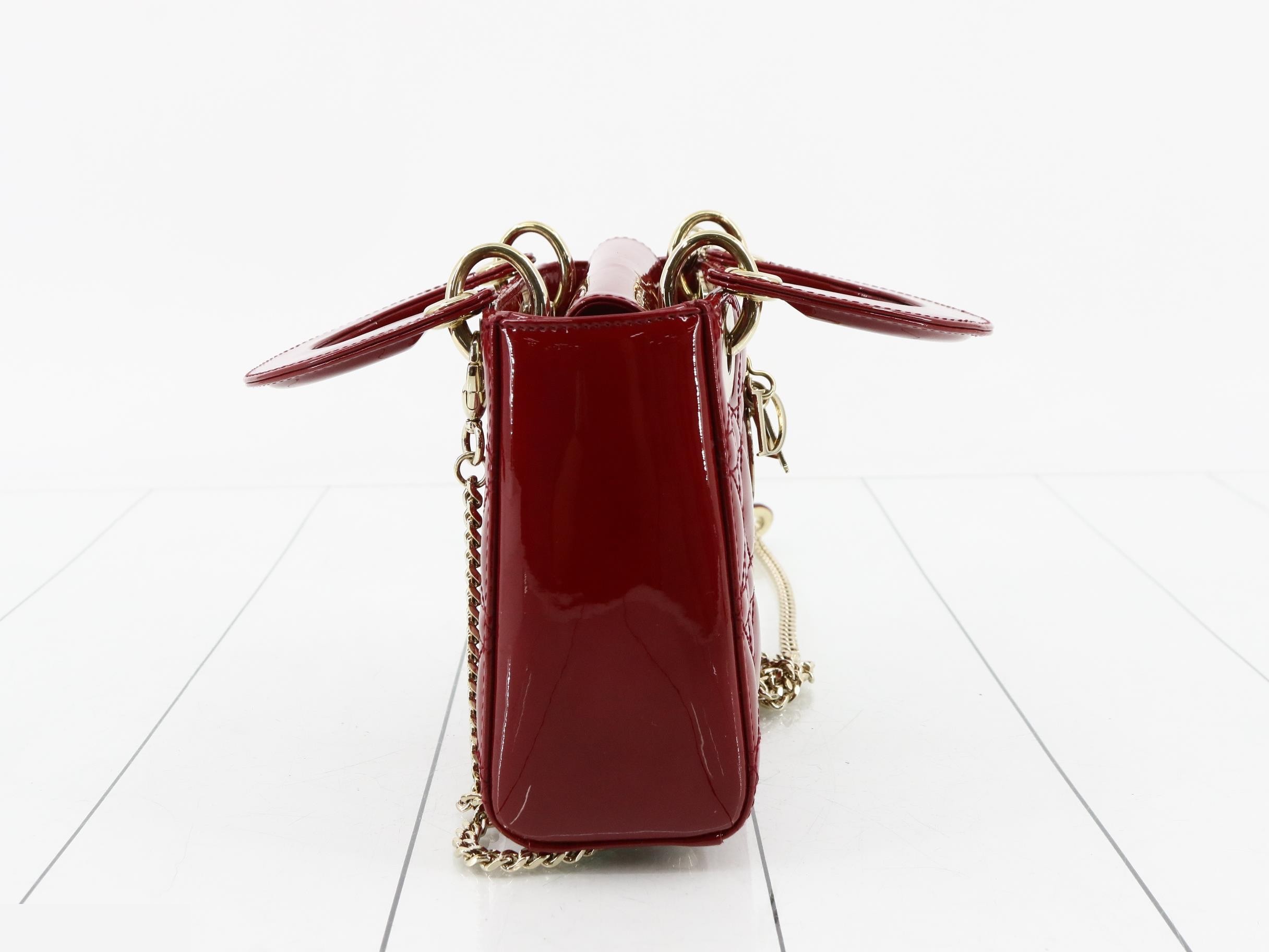 Lady Dior Cannage Enamel 2-Way Shoulder/Handbag — view 4