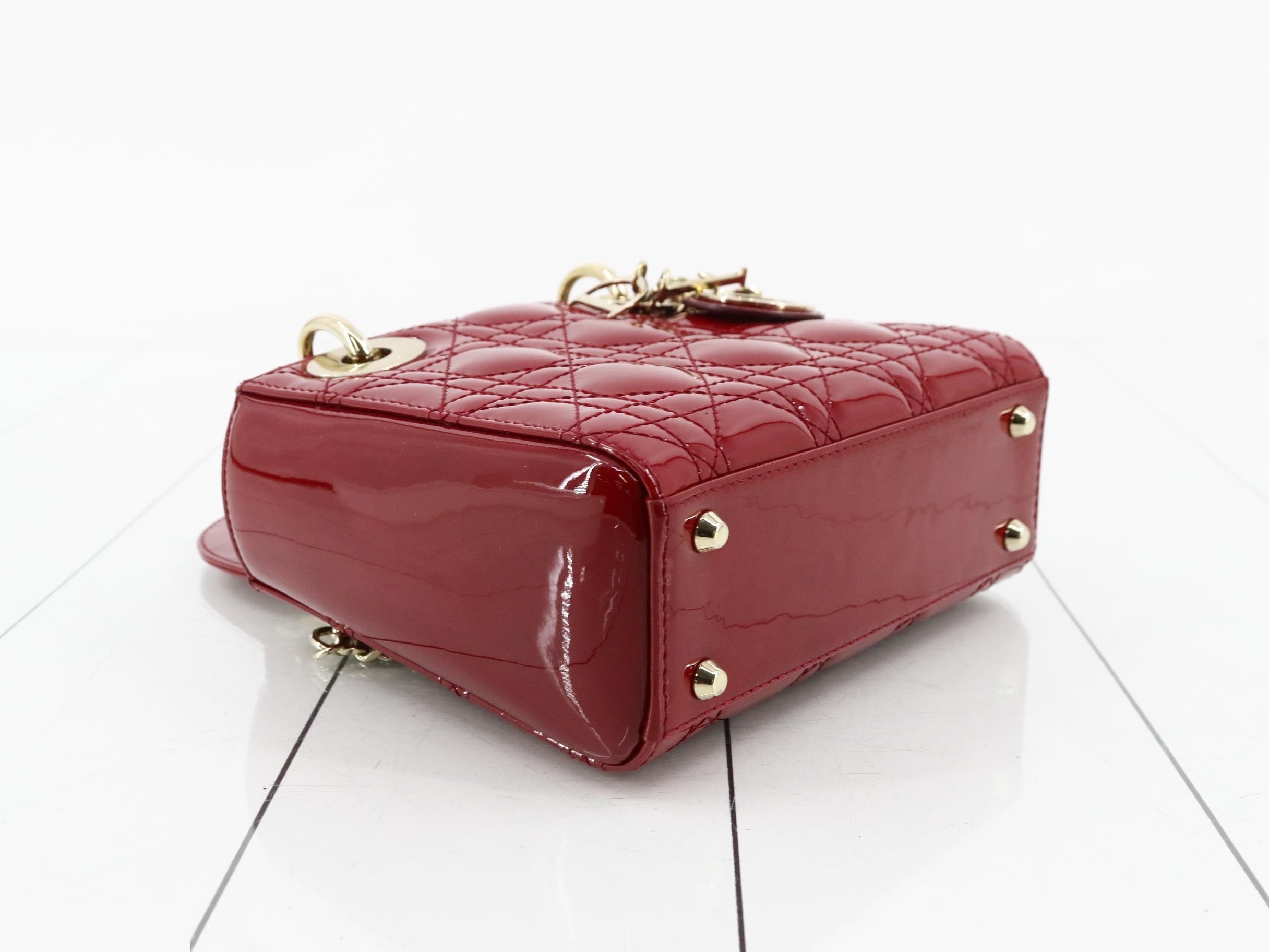 Lady Dior Cannage Enamel 2-Way Shoulder/Handbag — view 5