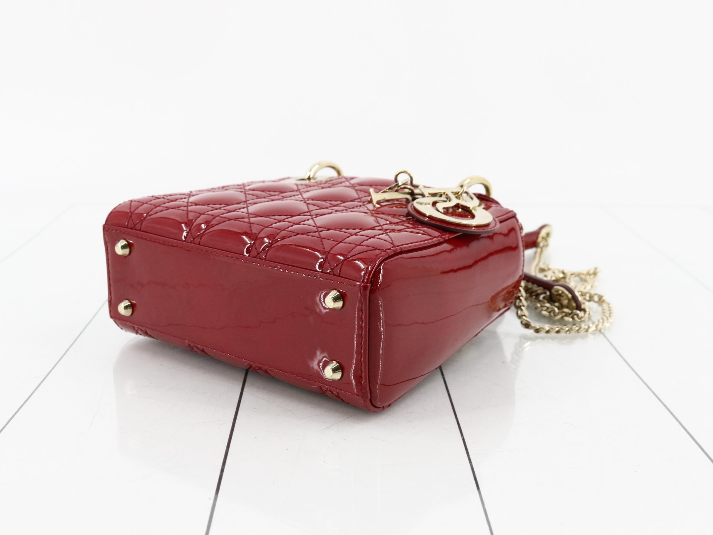 Lady Dior Cannage Enamel 2-Way Shoulder/Handbag — view 6