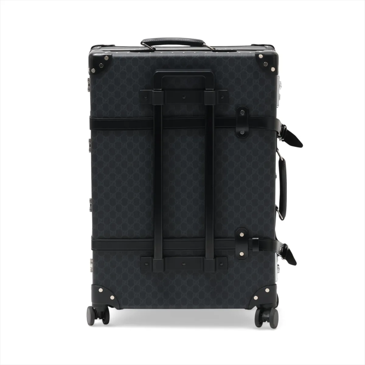 [Individually packaged] Gucci x Globe-Trotter GG Supreme PVC x Leather x Studs Carry Case Black 533621 — view 2