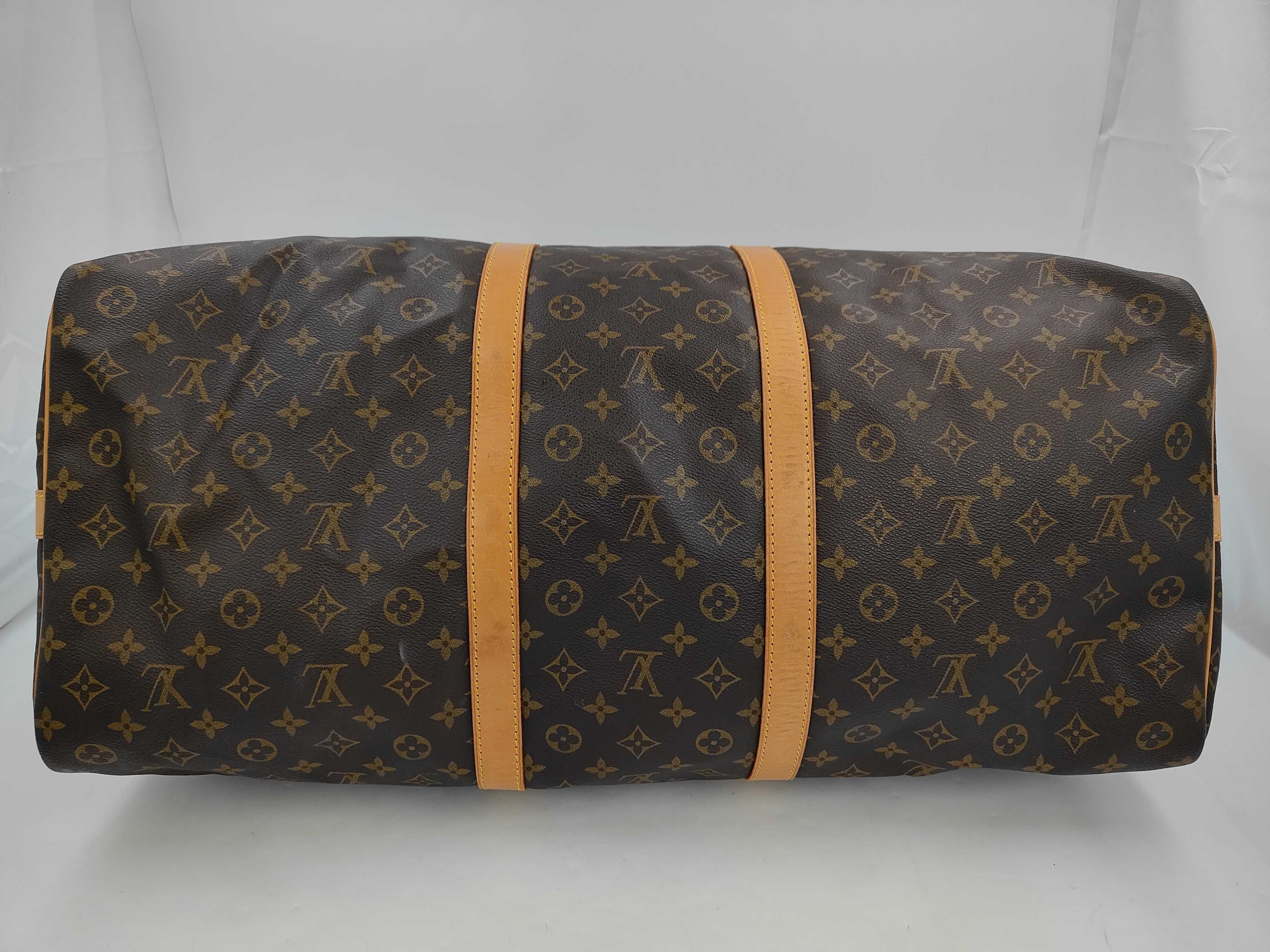Monogram Vuitton Keepall Bandoulière 60 Boston Bag — view 3