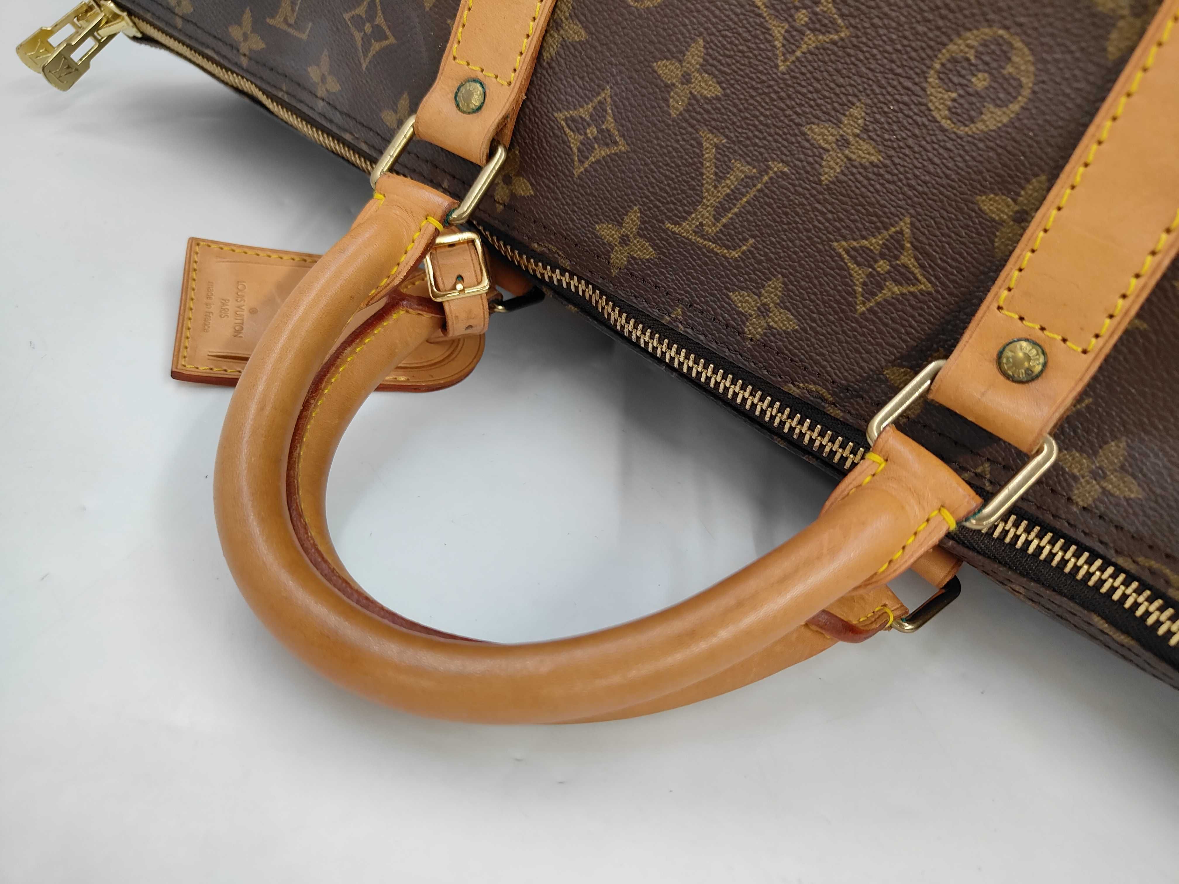 Monogram Vuitton Keepall Bandoulière 60 Boston Bag — view 5
