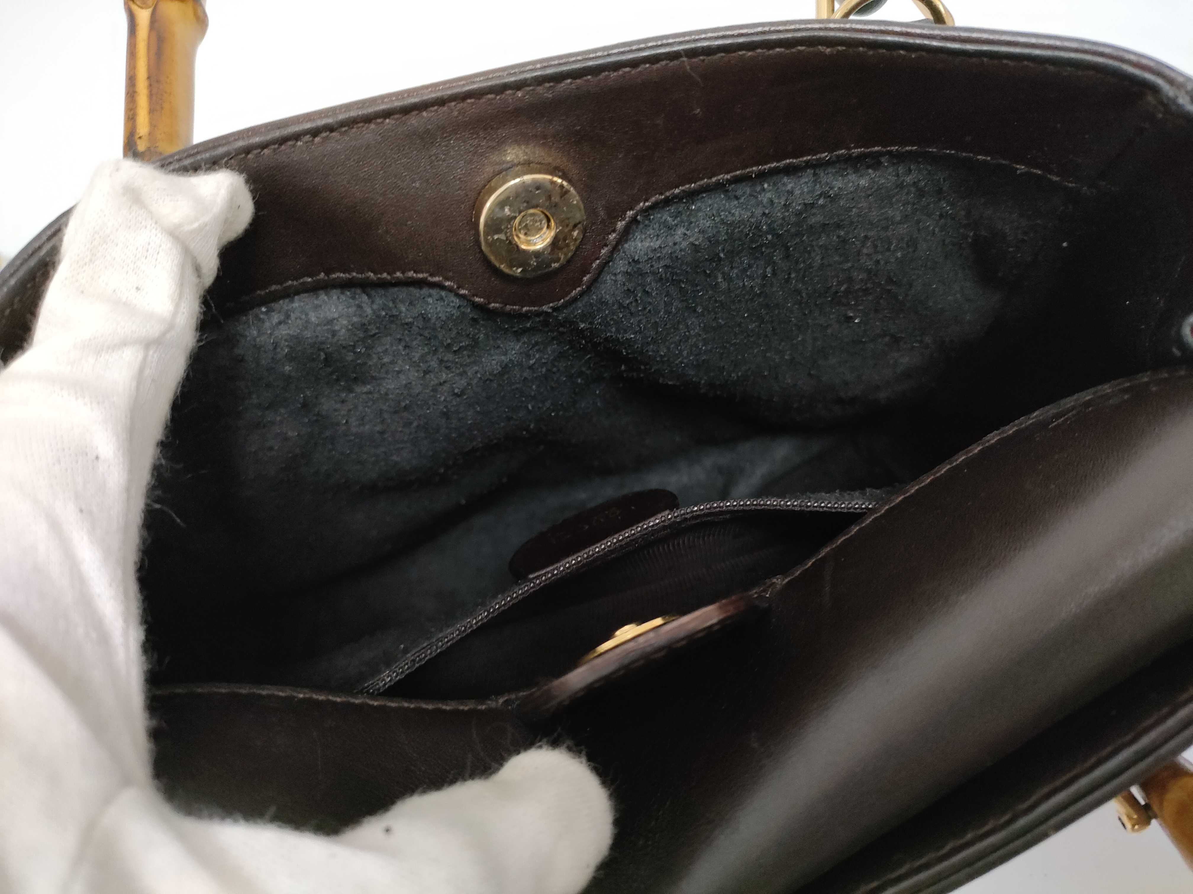 Bamboo Leather Handbag Shoulder Bag — view 13