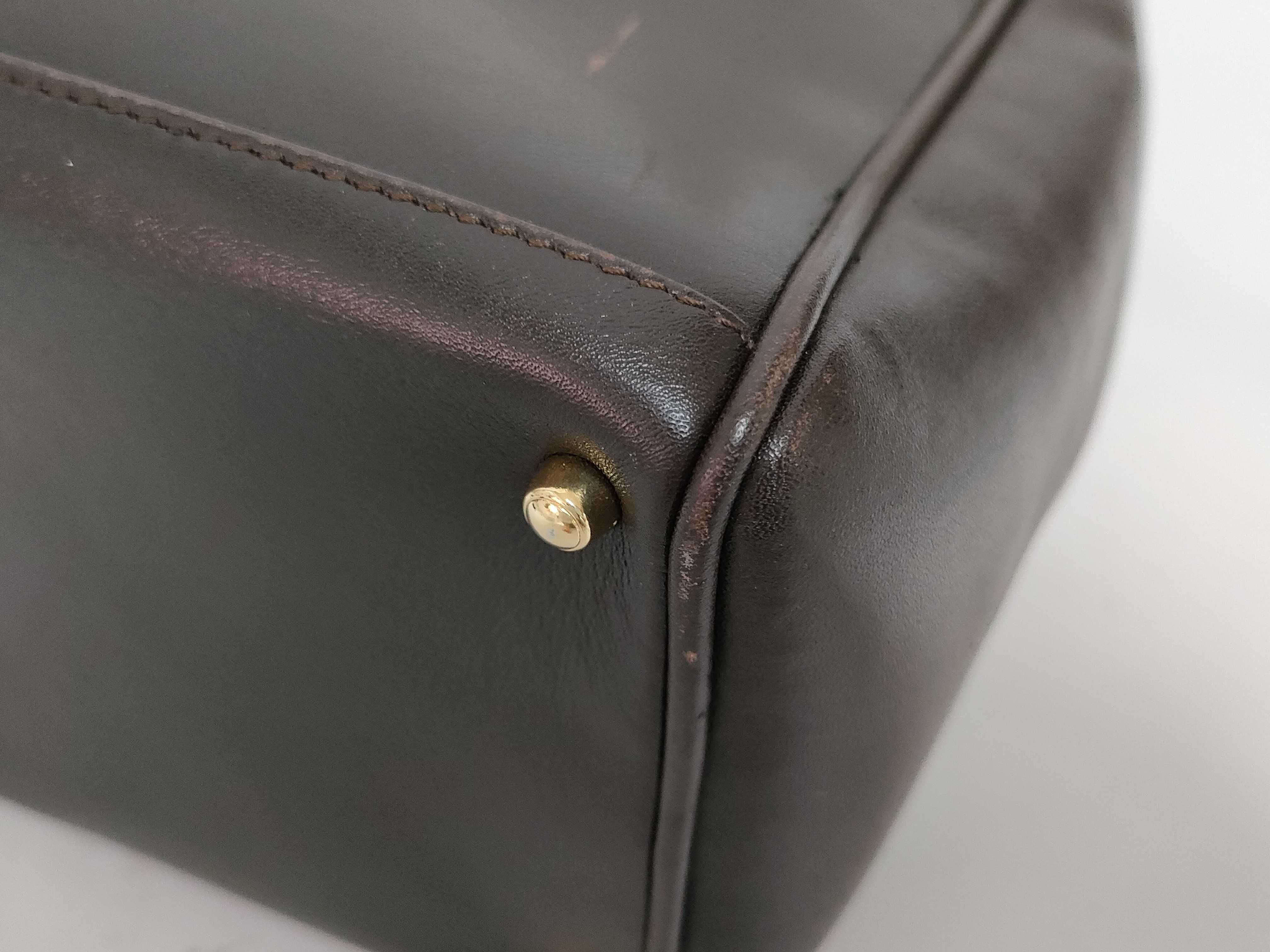Bamboo Leather Handbag Shoulder Bag — view 4
