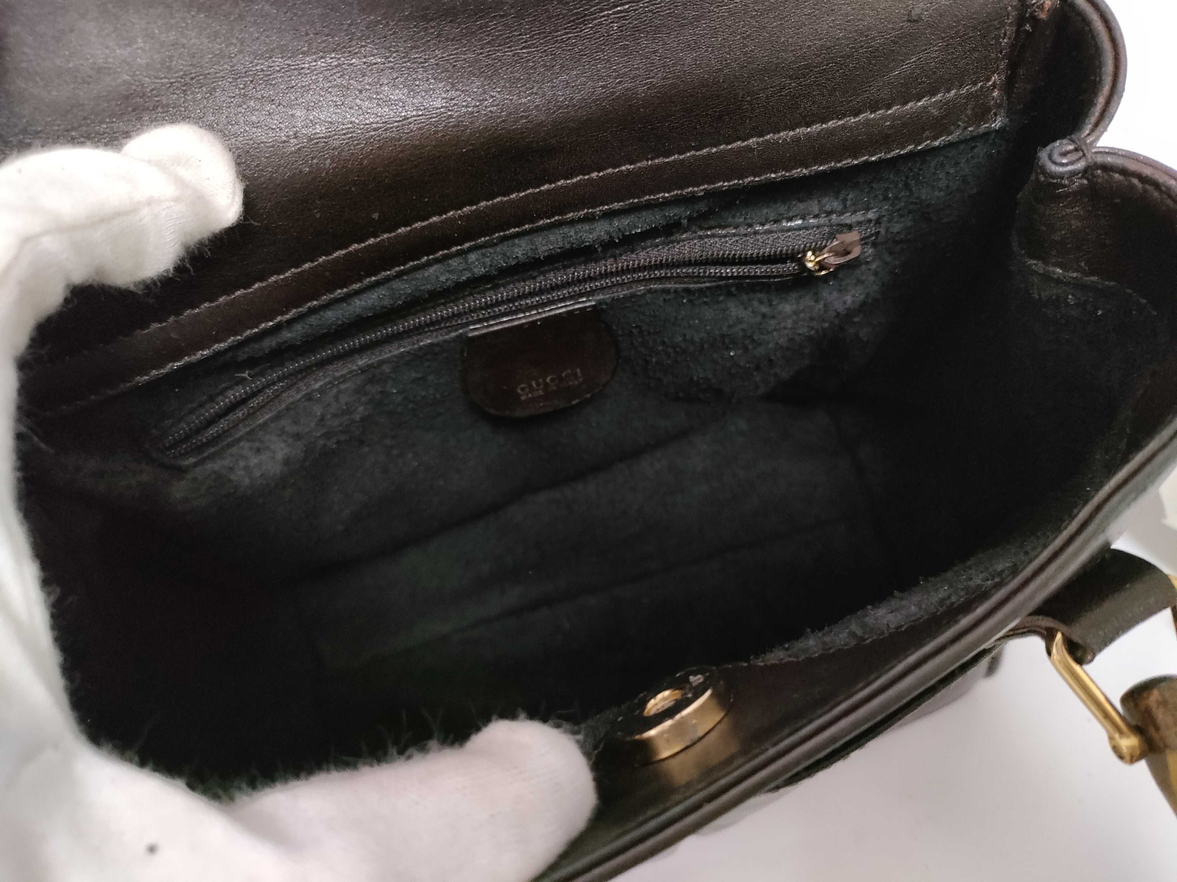 Bamboo Leather Handbag Shoulder Bag — view 9