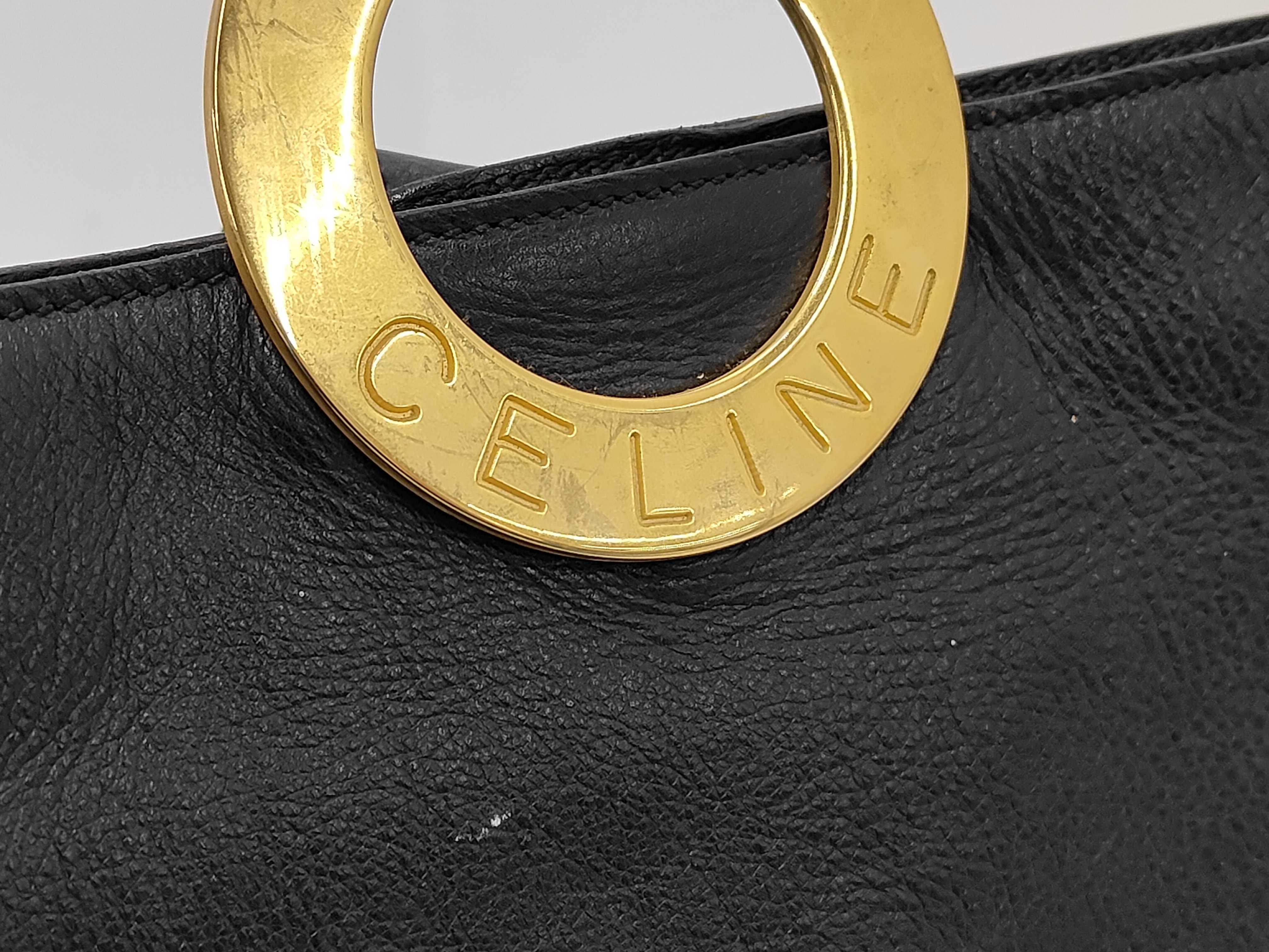 Circle Logo One-Shoulder Bag, Calf Leather, Black Shoulder Bag — view 11