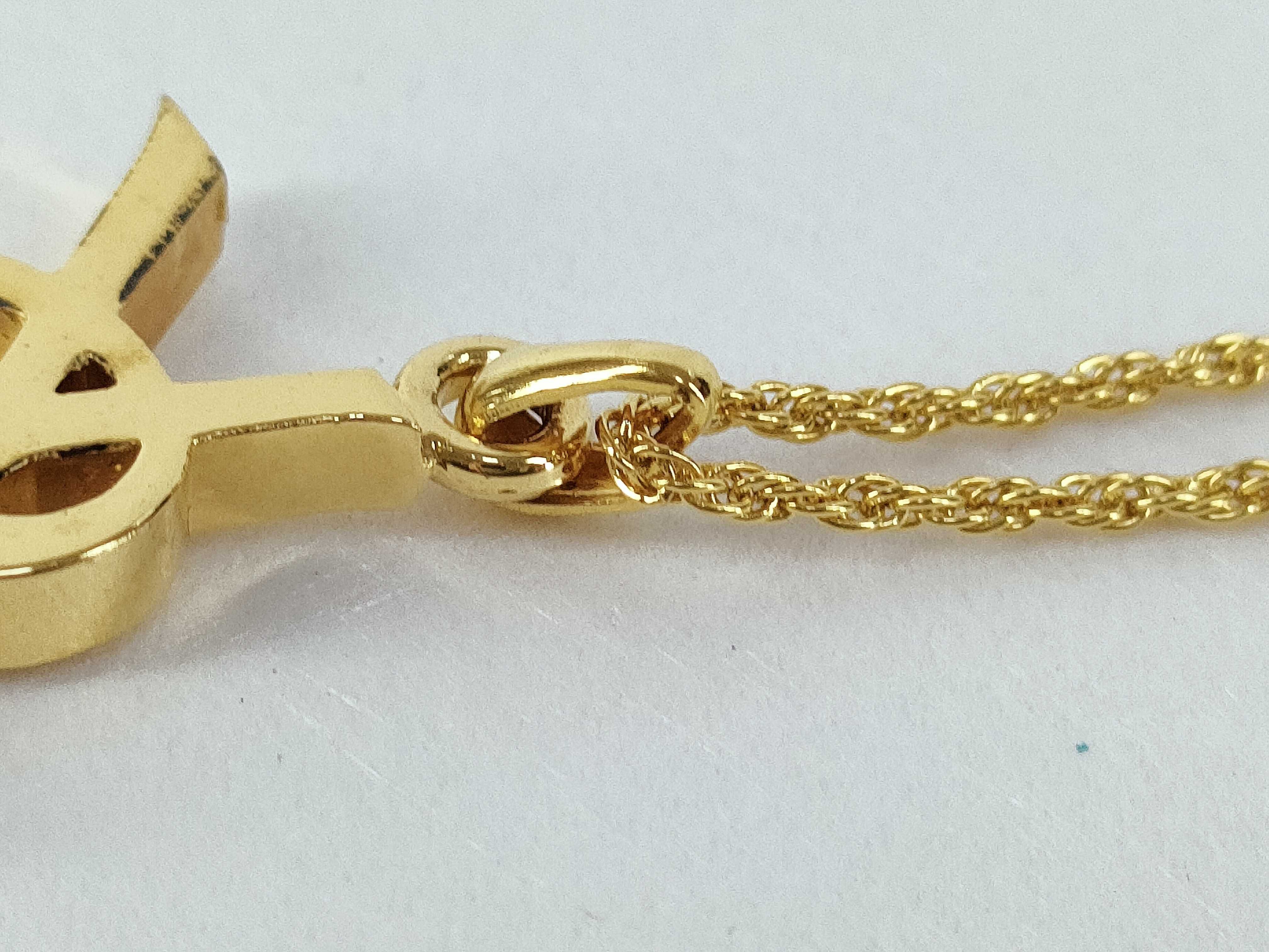 logo Cassandra gold necklace — view 9