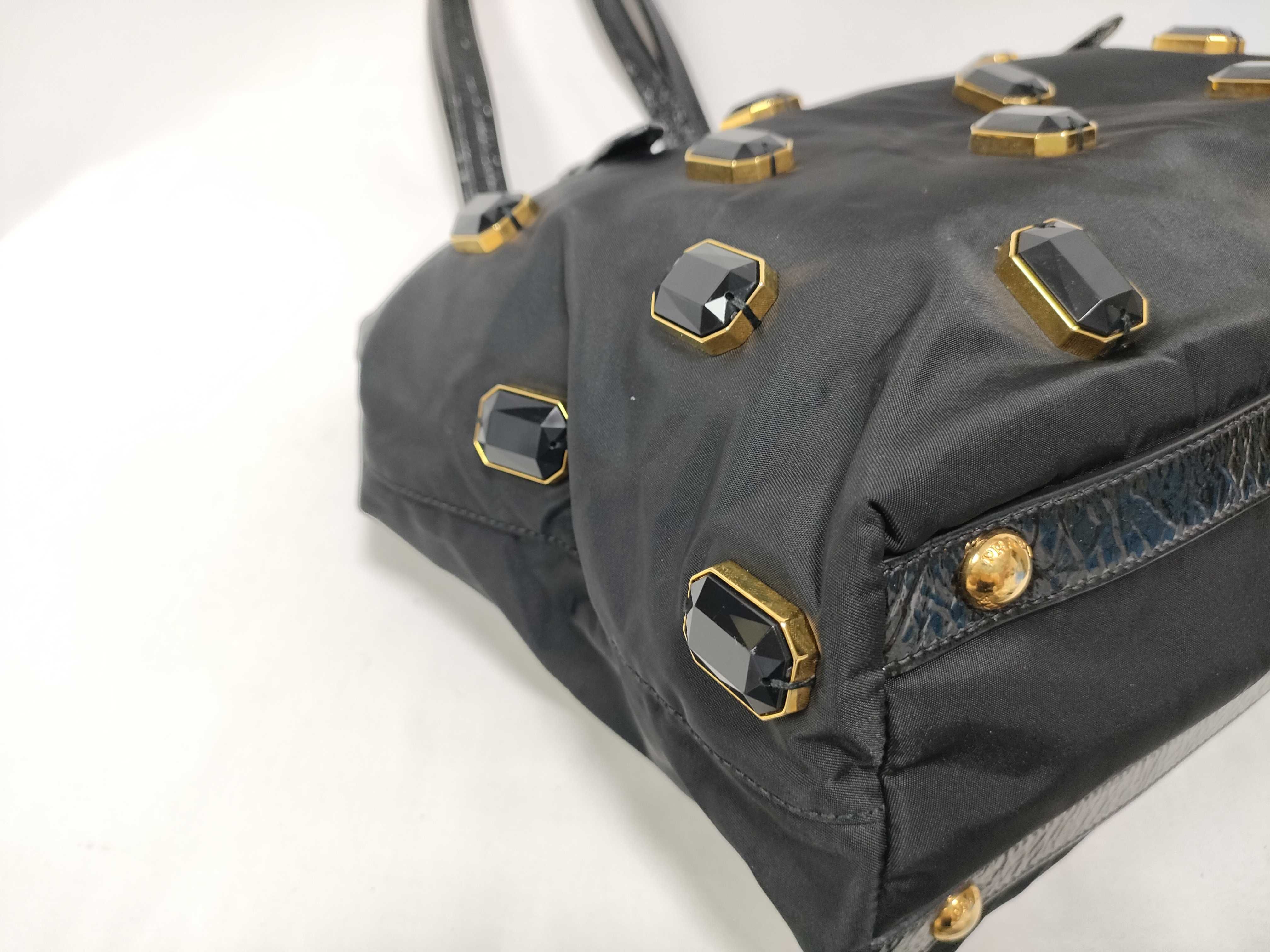 handbag, nylon, jeweled, crystal handbag — view 5