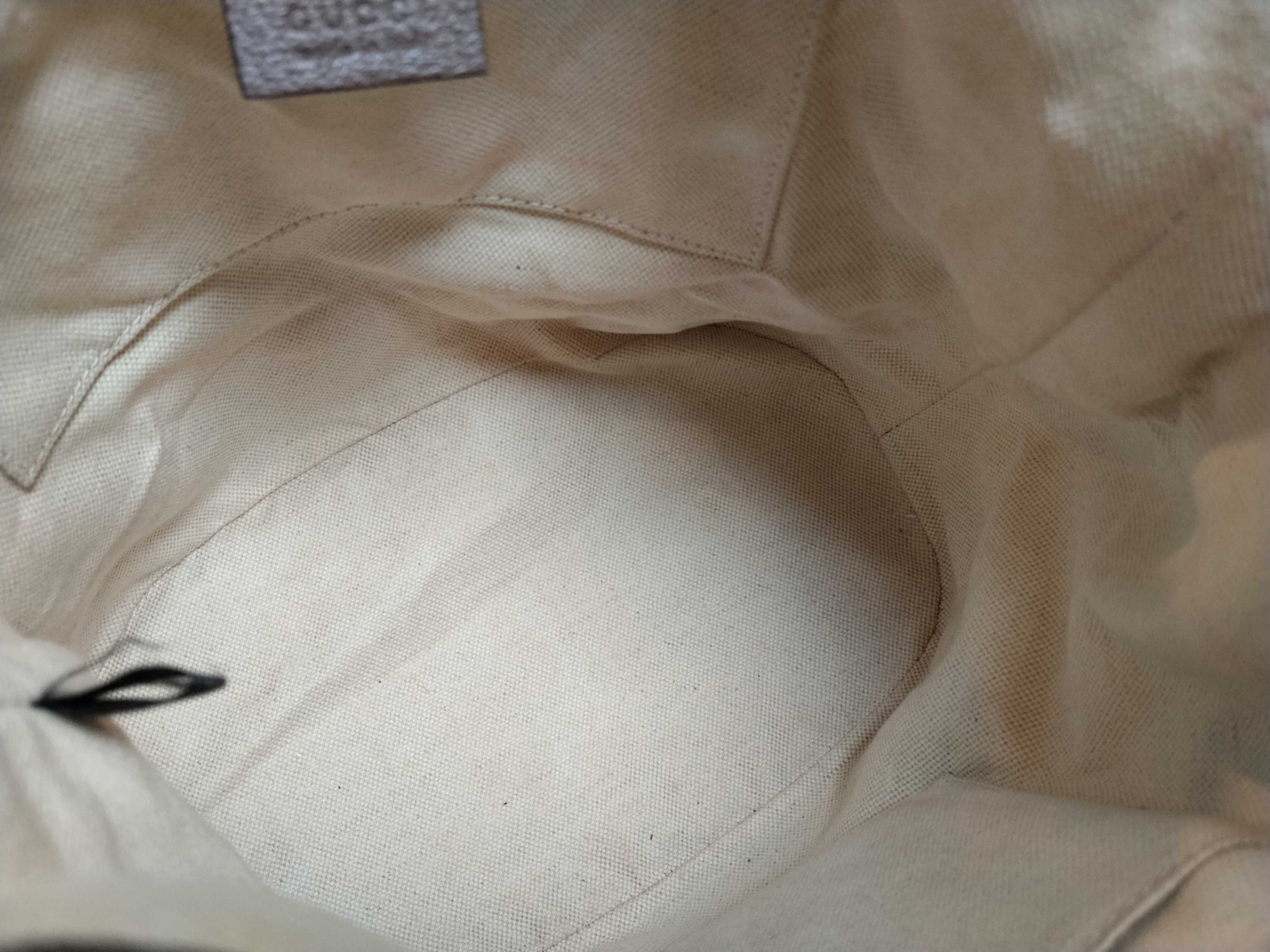 GG Supreme ID-GG Canvas Tiger Beige 23cm Bucket Bag GHW Shoulder Bag — view 12