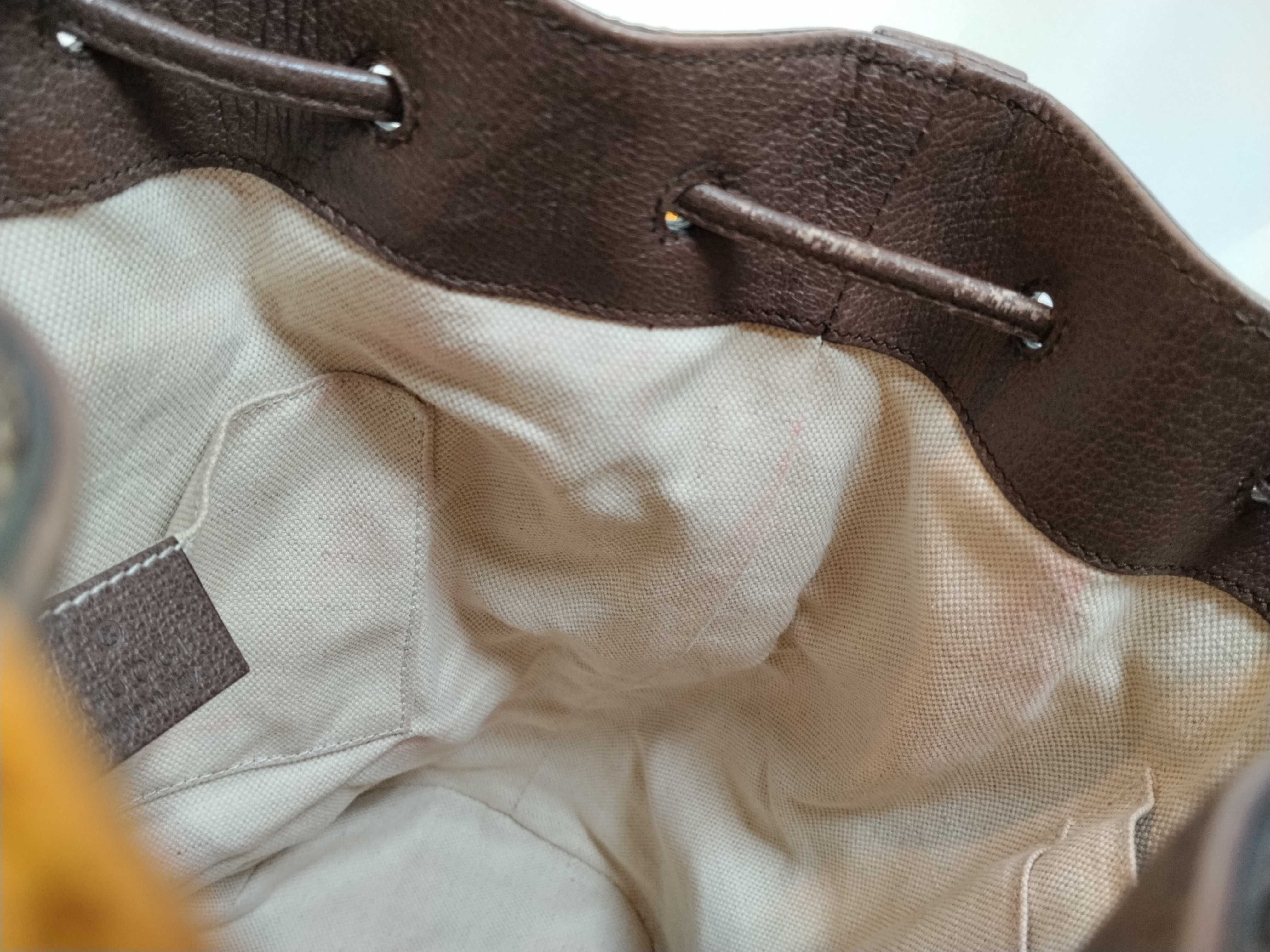 GG Supreme ID-GG Canvas Tiger Beige 23cm Bucket Bag GHW Shoulder Bag — view 13