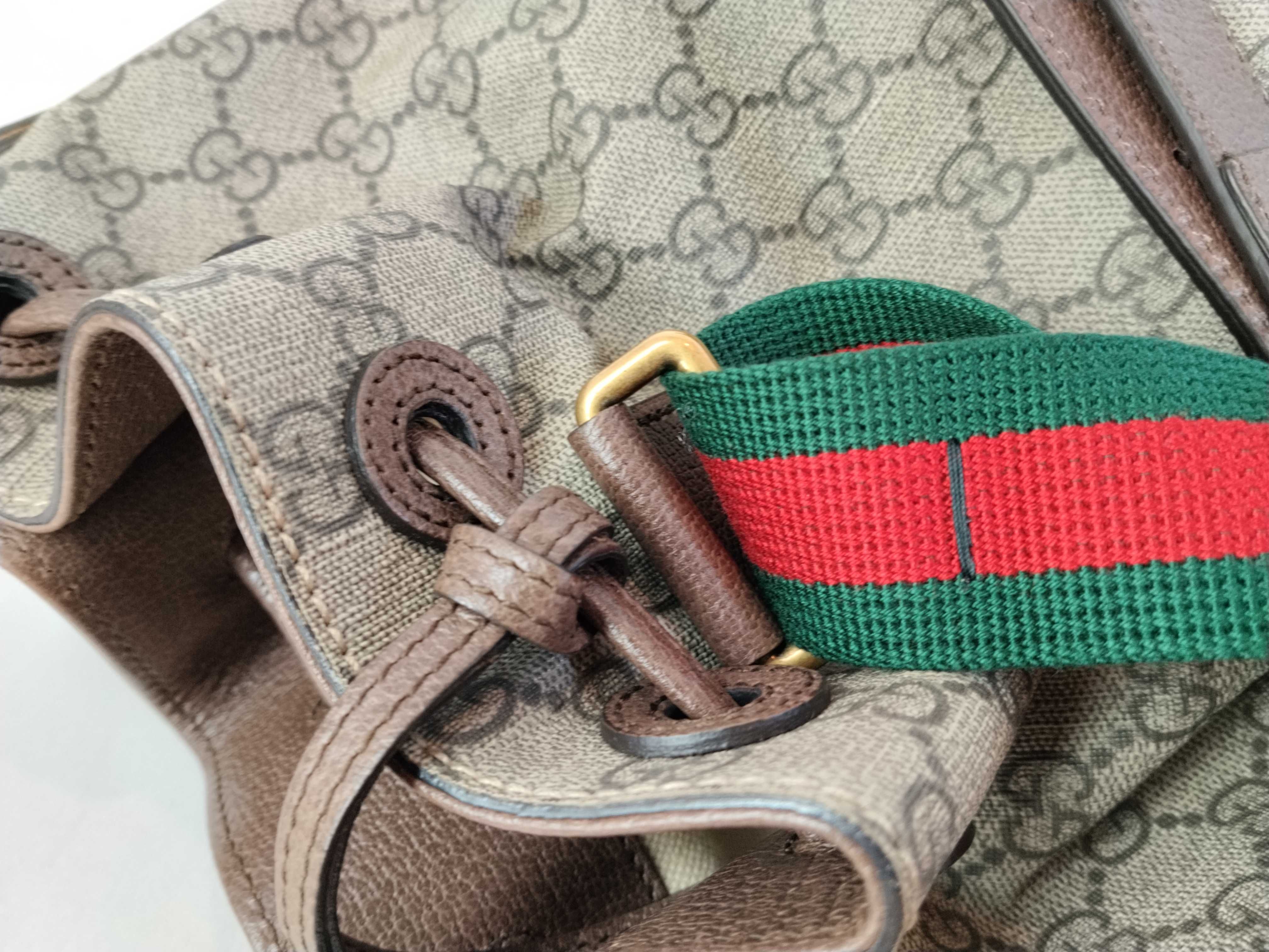 GG Supreme ID-GG Canvas Tiger Beige 23cm Bucket Bag GHW Shoulder Bag — view 8