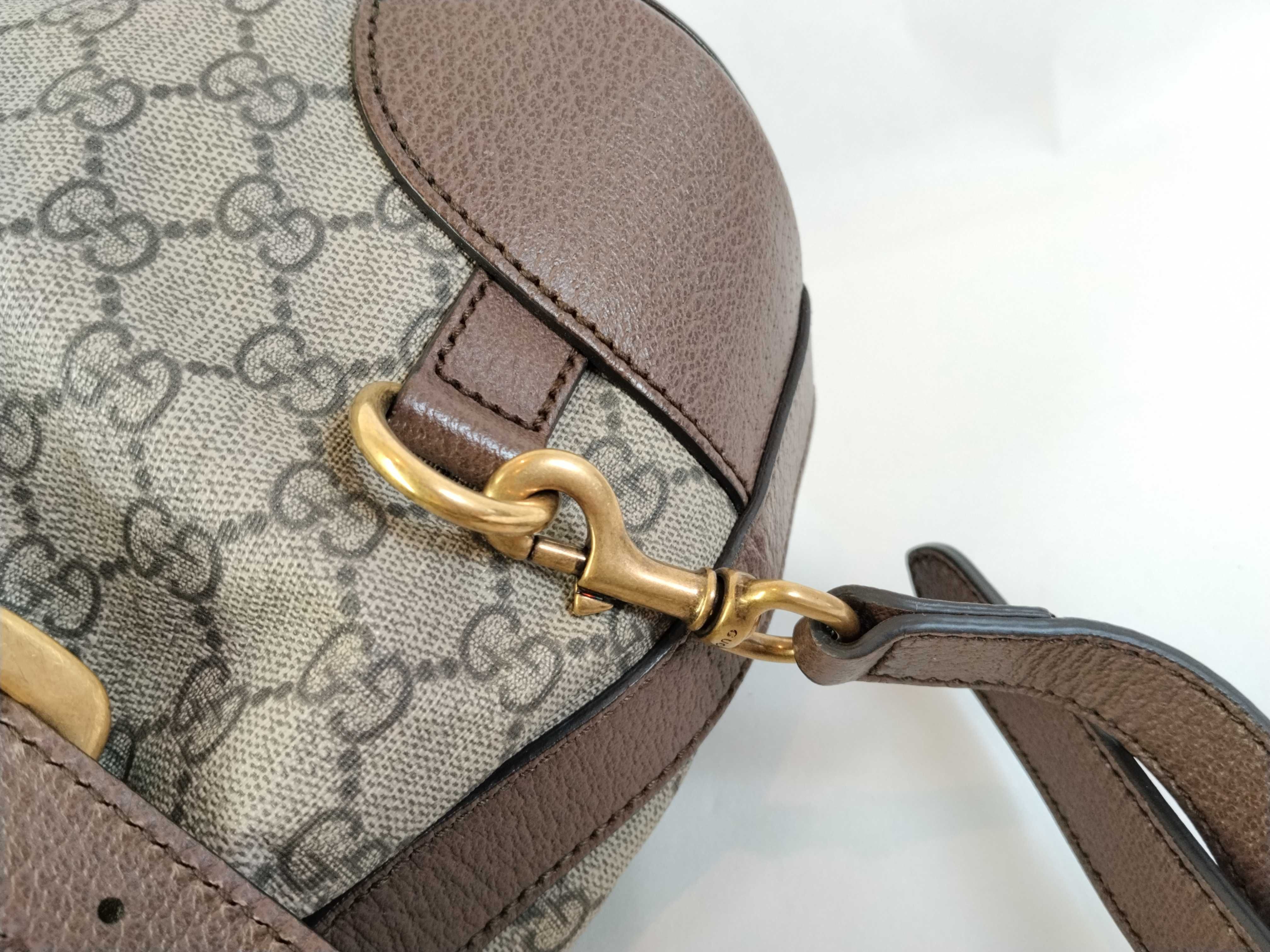 GG Supreme ID-GG Canvas Tiger Beige 23cm Bucket Bag GHW Shoulder Bag — view 9