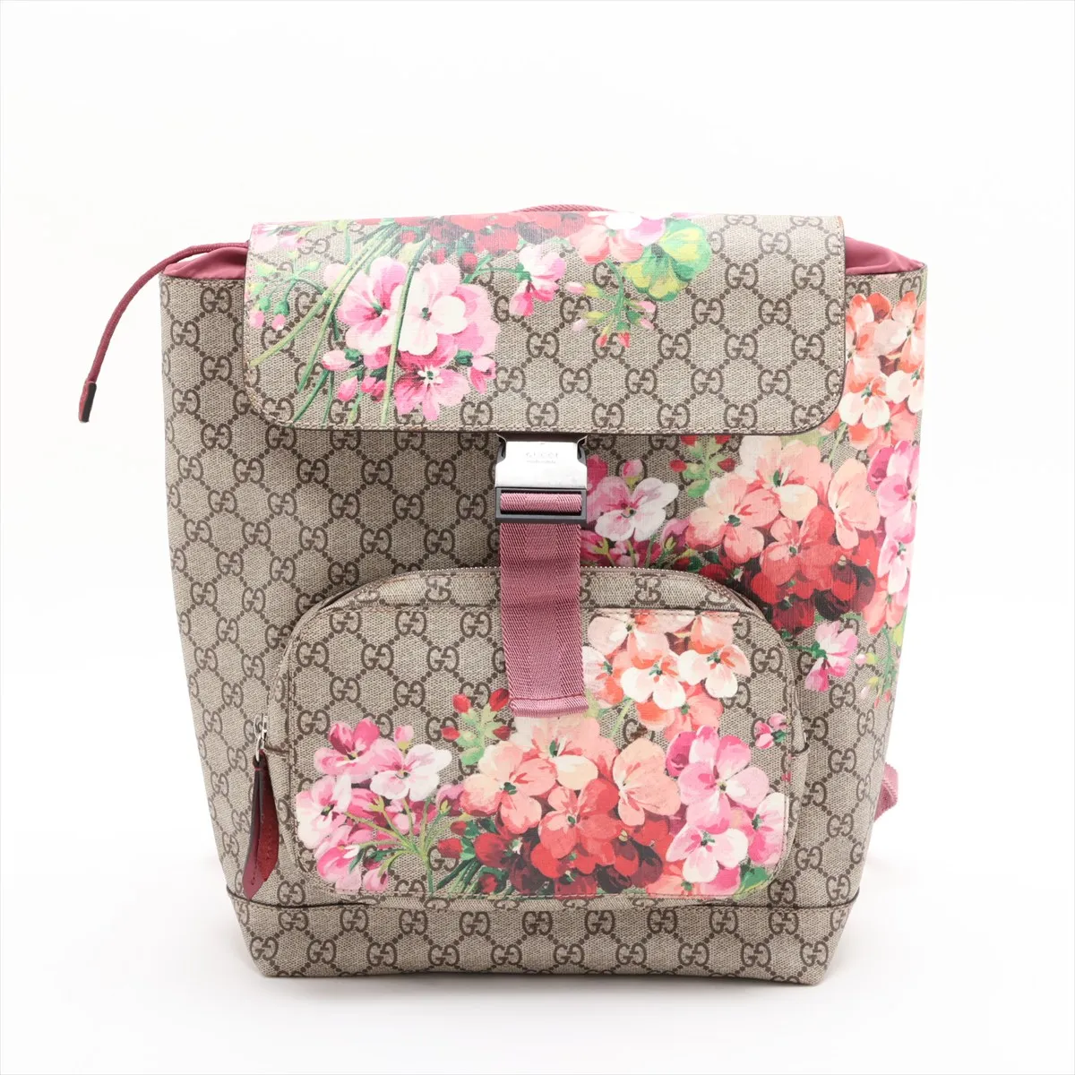 GG Blooms 405019 PVC x Leather Backpack/Rucksack Beige x Pink
