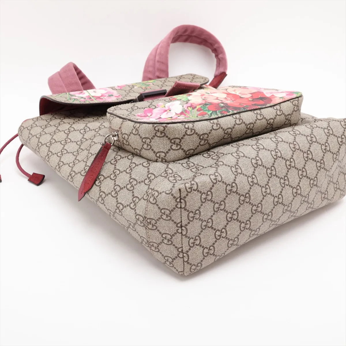 GG Blooms 405019 PVC x Leather Backpack/Rucksack Beige x Pink — view 4