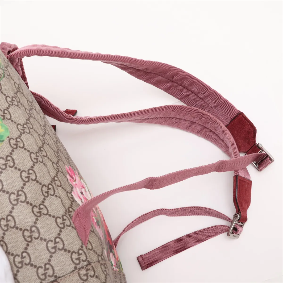 GG Blooms 405019 PVC x Leather Backpack/Rucksack Beige x Pink — view 6