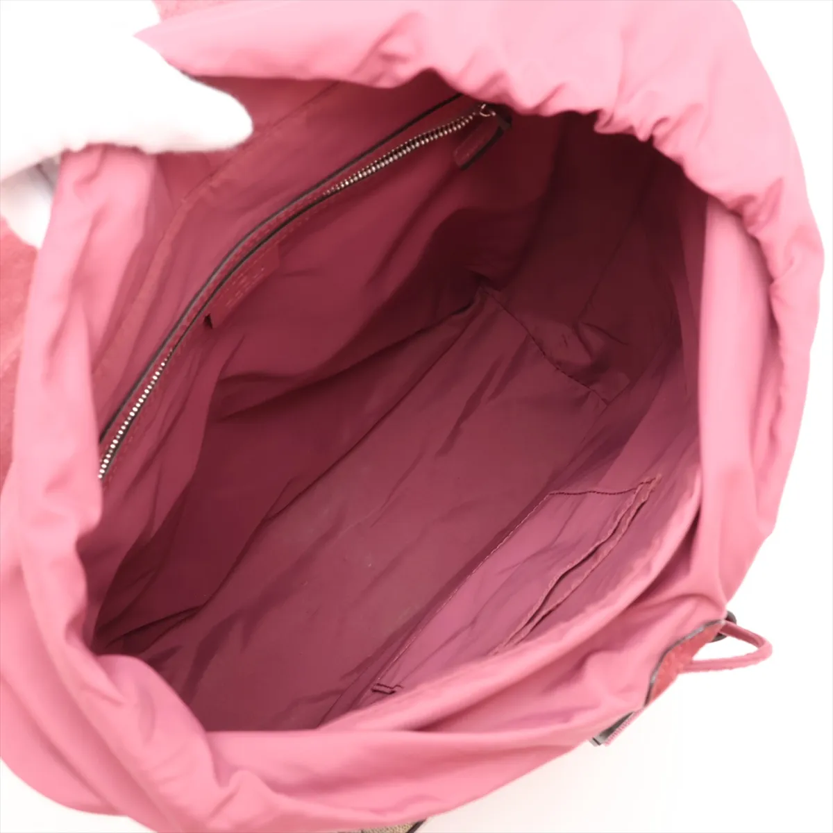 GG Blooms 405019 PVC x Leather Backpack/Rucksack Beige x Pink — view 7