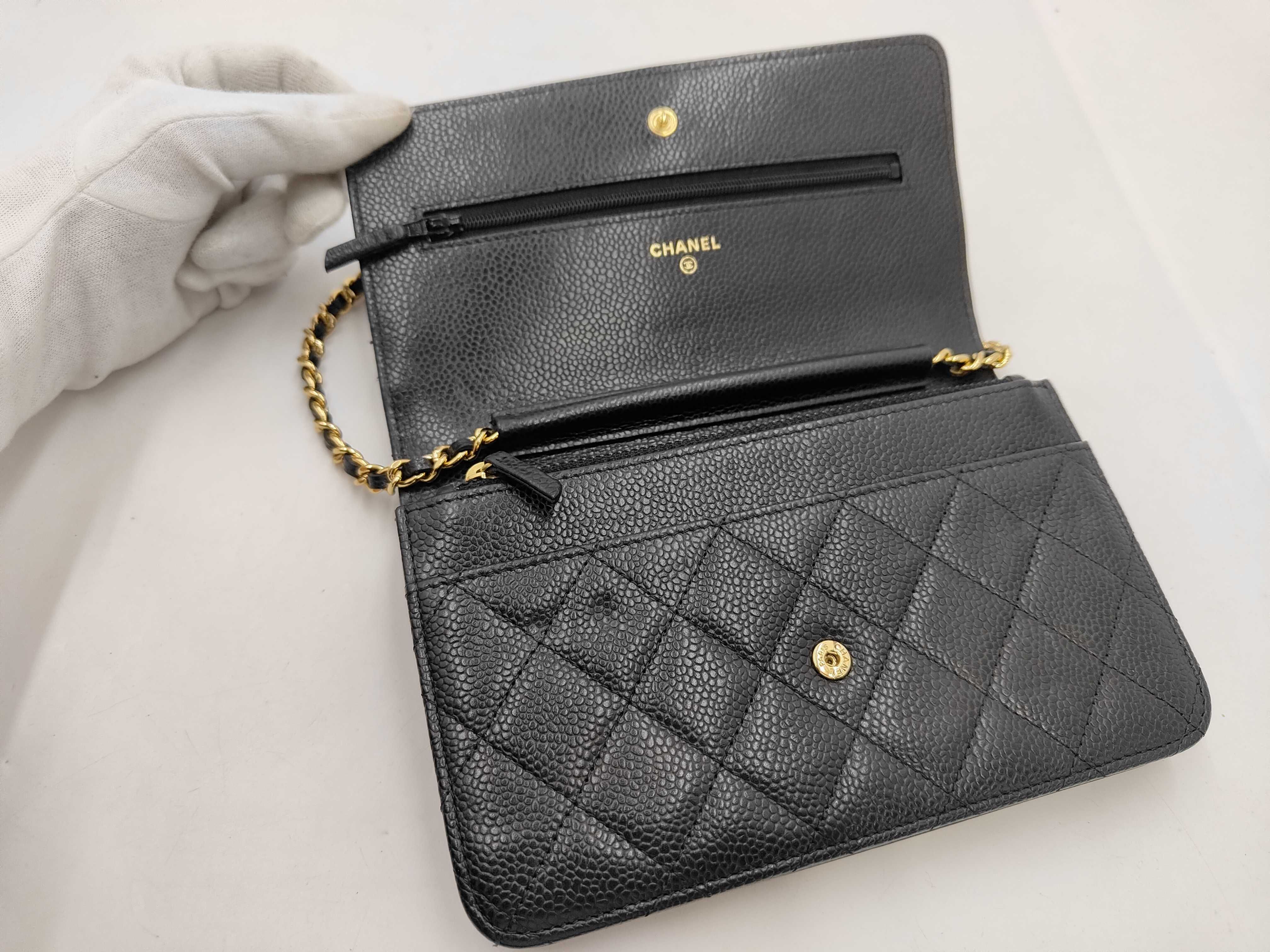 WOC Chain Bag, Black with Gold Hardware, Shoulder Bag — view 7