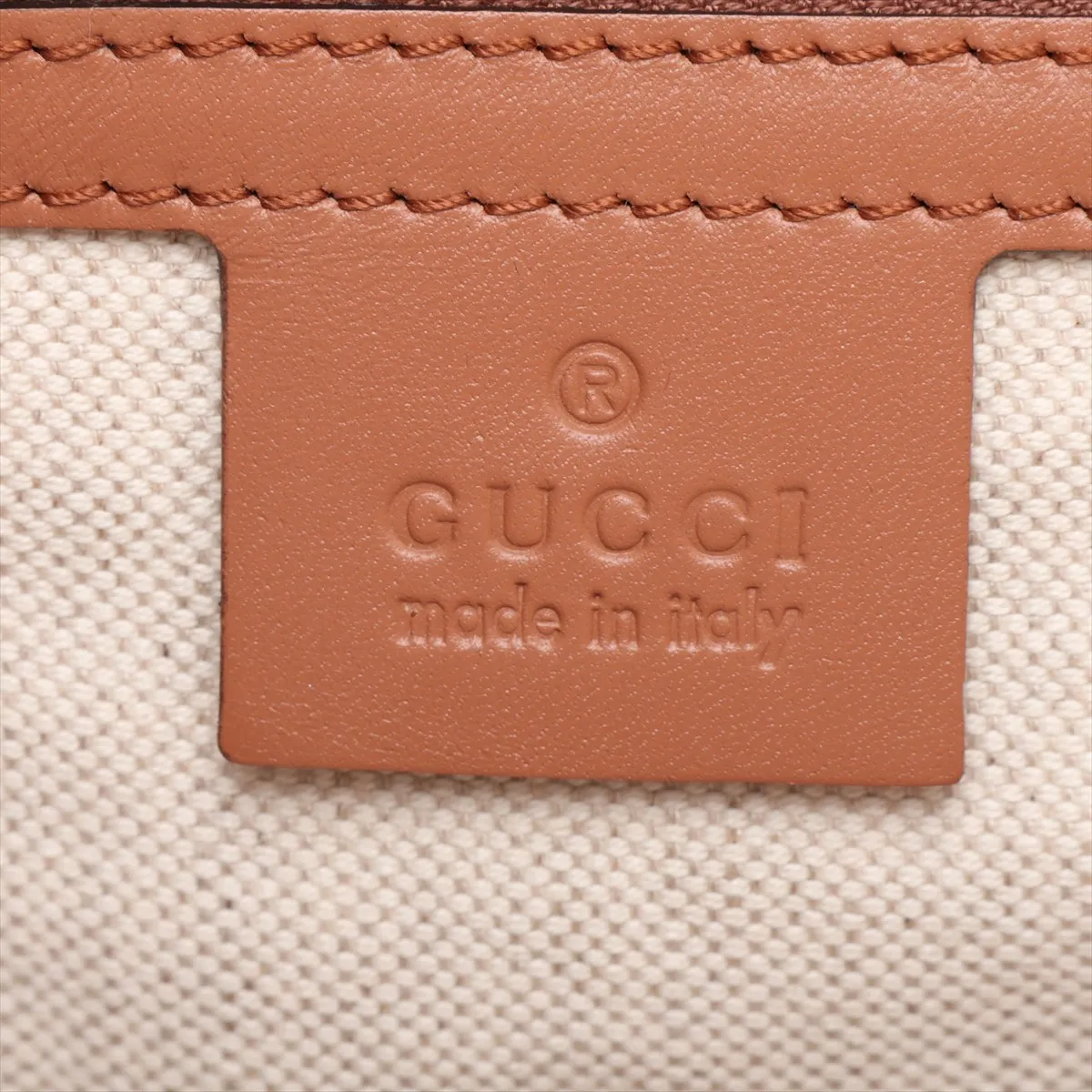Craft Gucci Logo 348715 Denim x Leather Tote Bag Navy x Brown — view 11