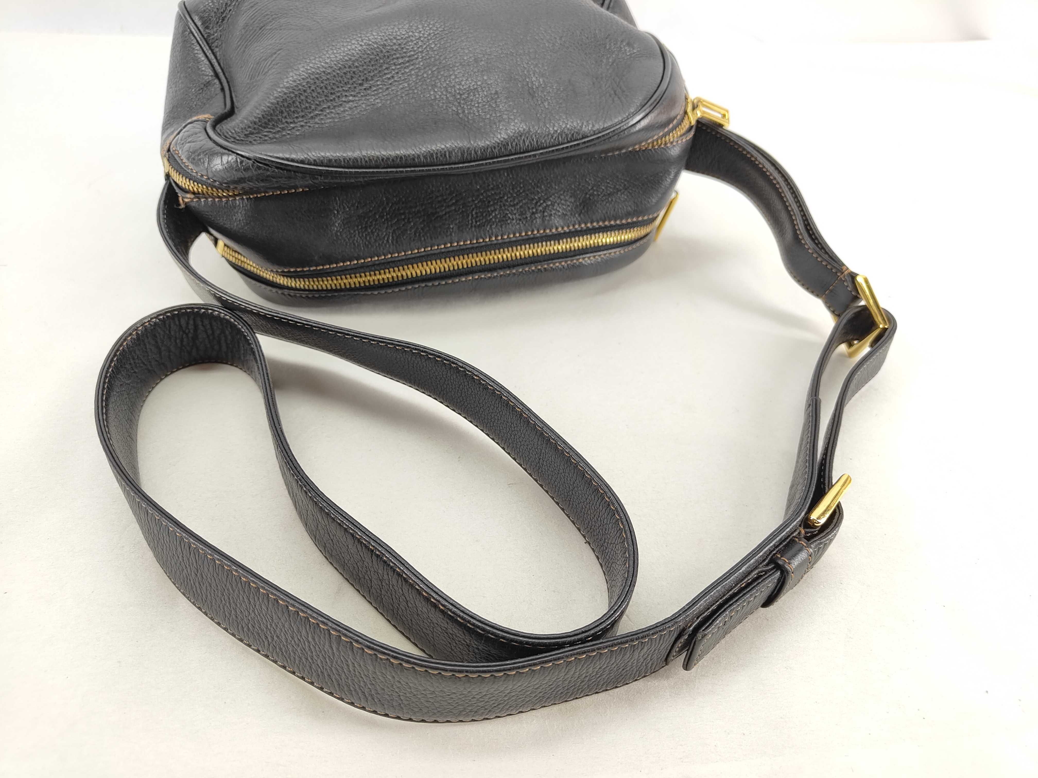 shoulder bag, leather, black, Anagram design. — view 3