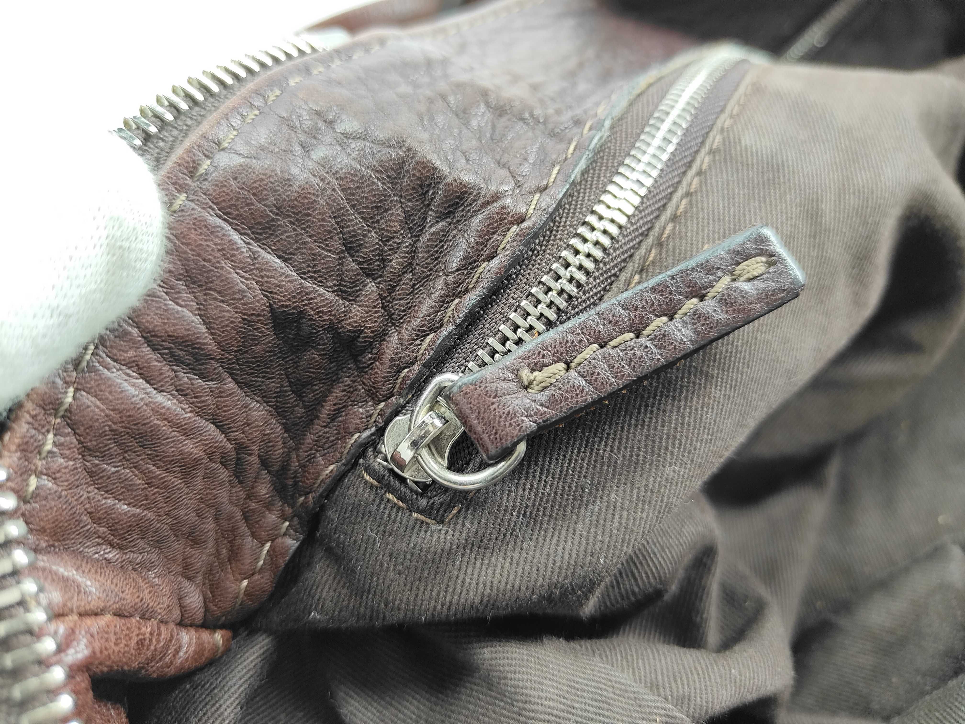 Paddington Leather Handbag, Brown — view 14