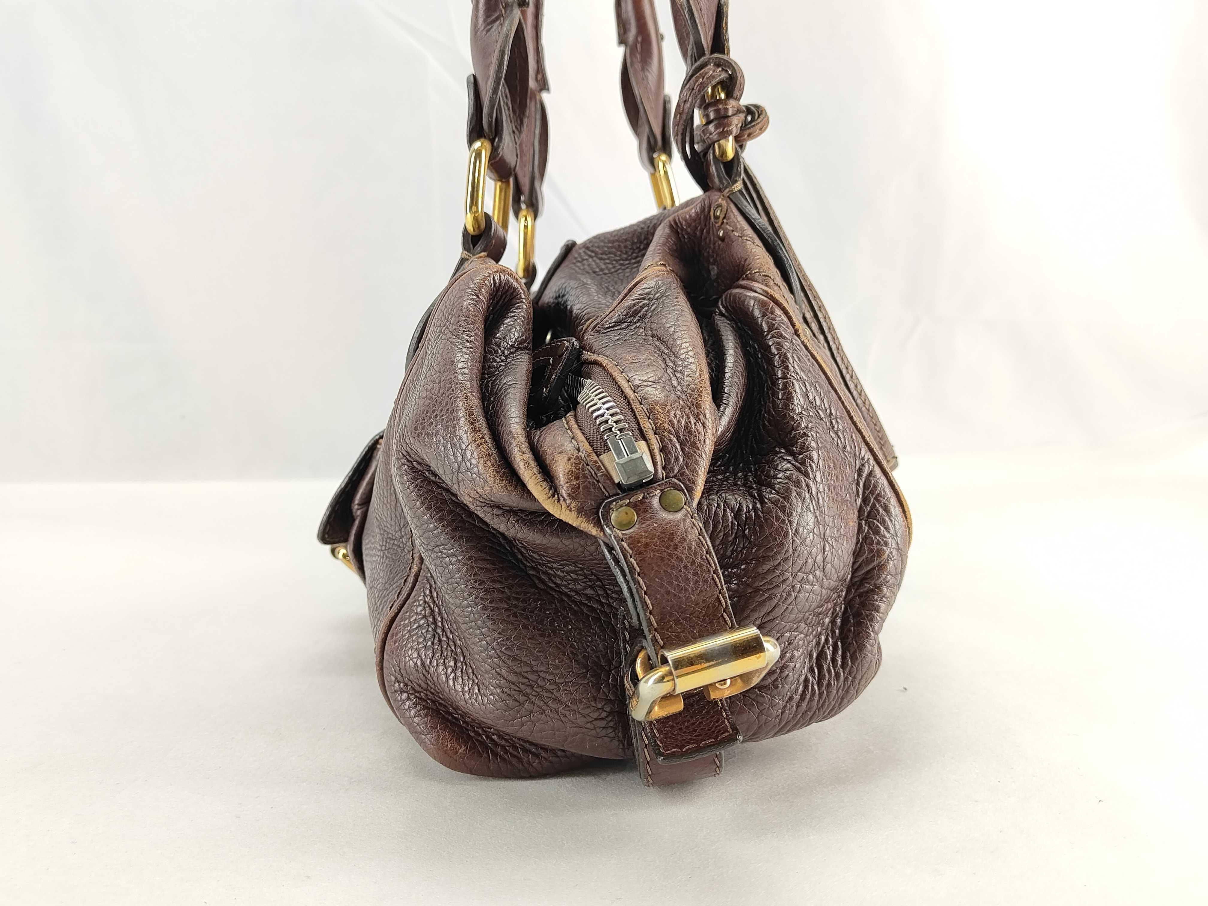 Paddington Leather Handbag, Brown — view 3
