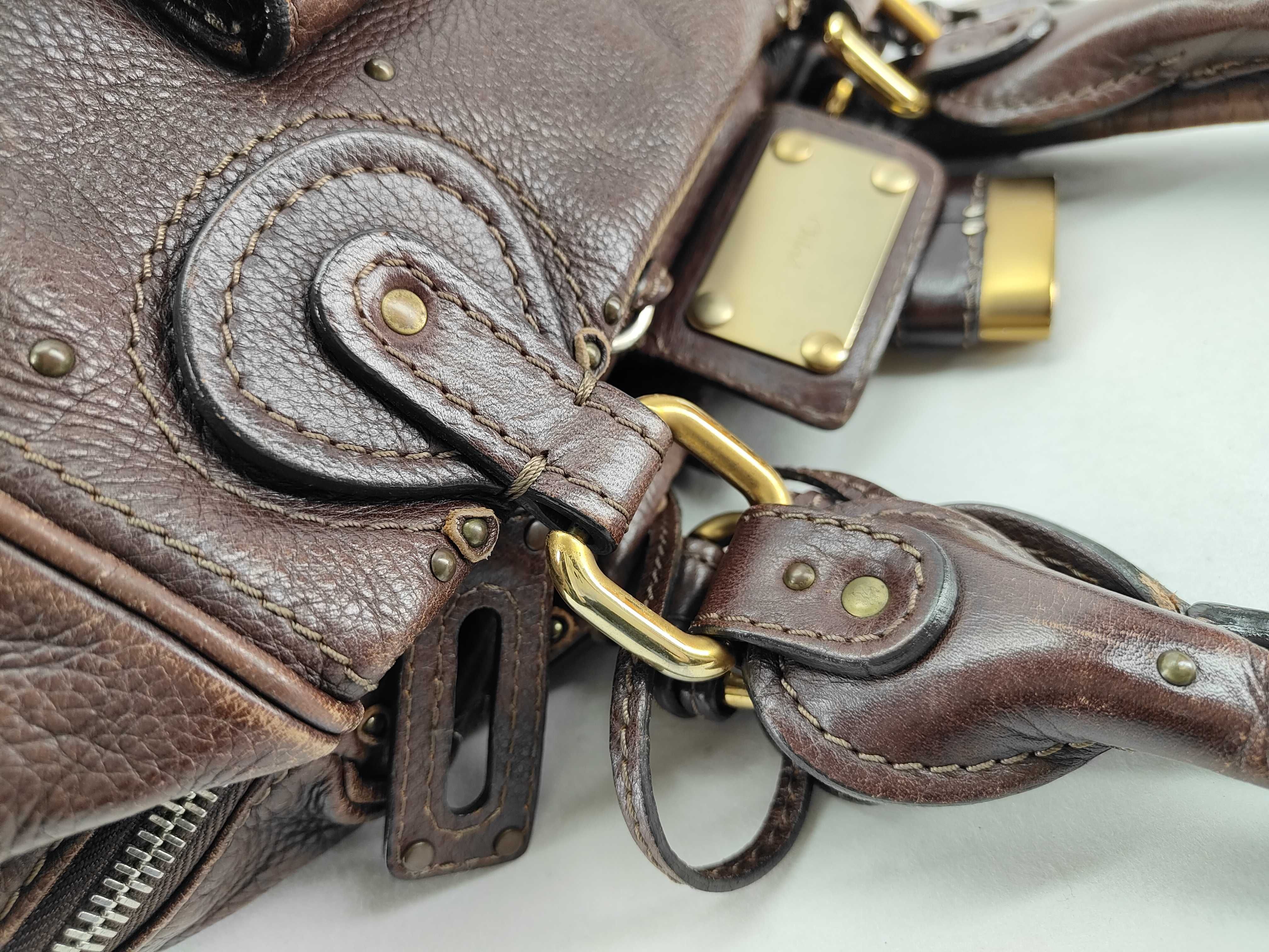 Paddington Leather Handbag, Brown — view 6