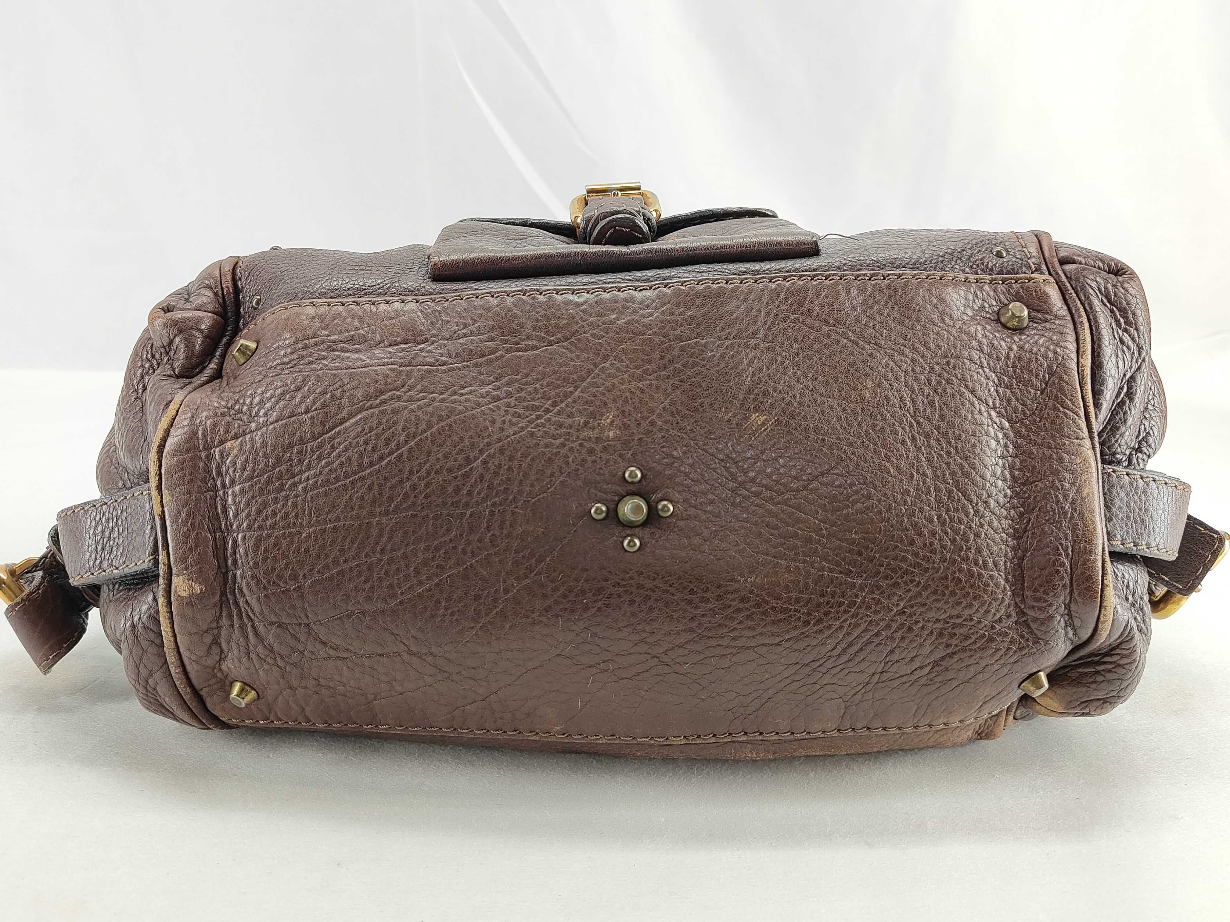 Paddington Leather Handbag, Brown — view 8