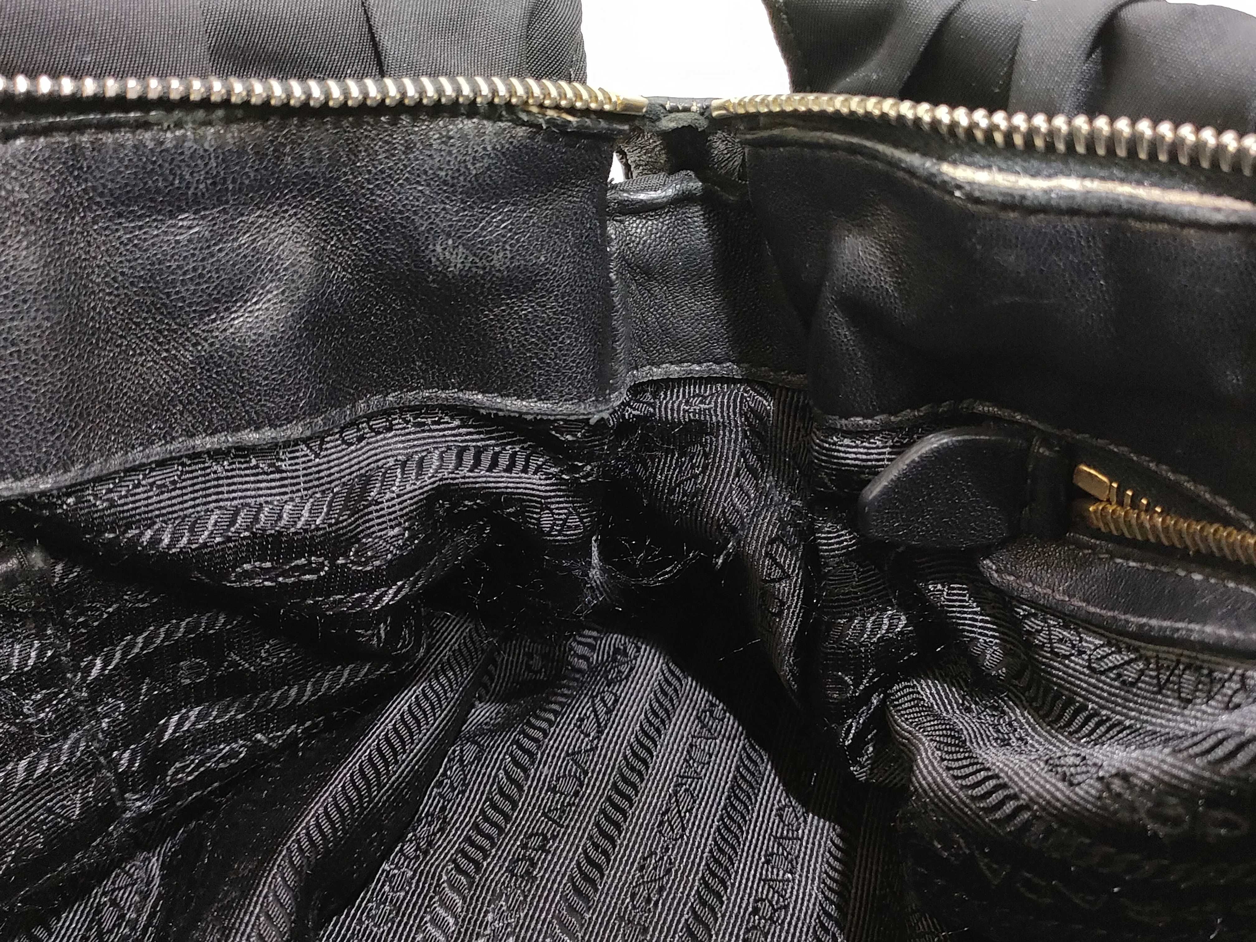 Nylon Gathered 2-Way Handbag Shoulder Bag — view 12