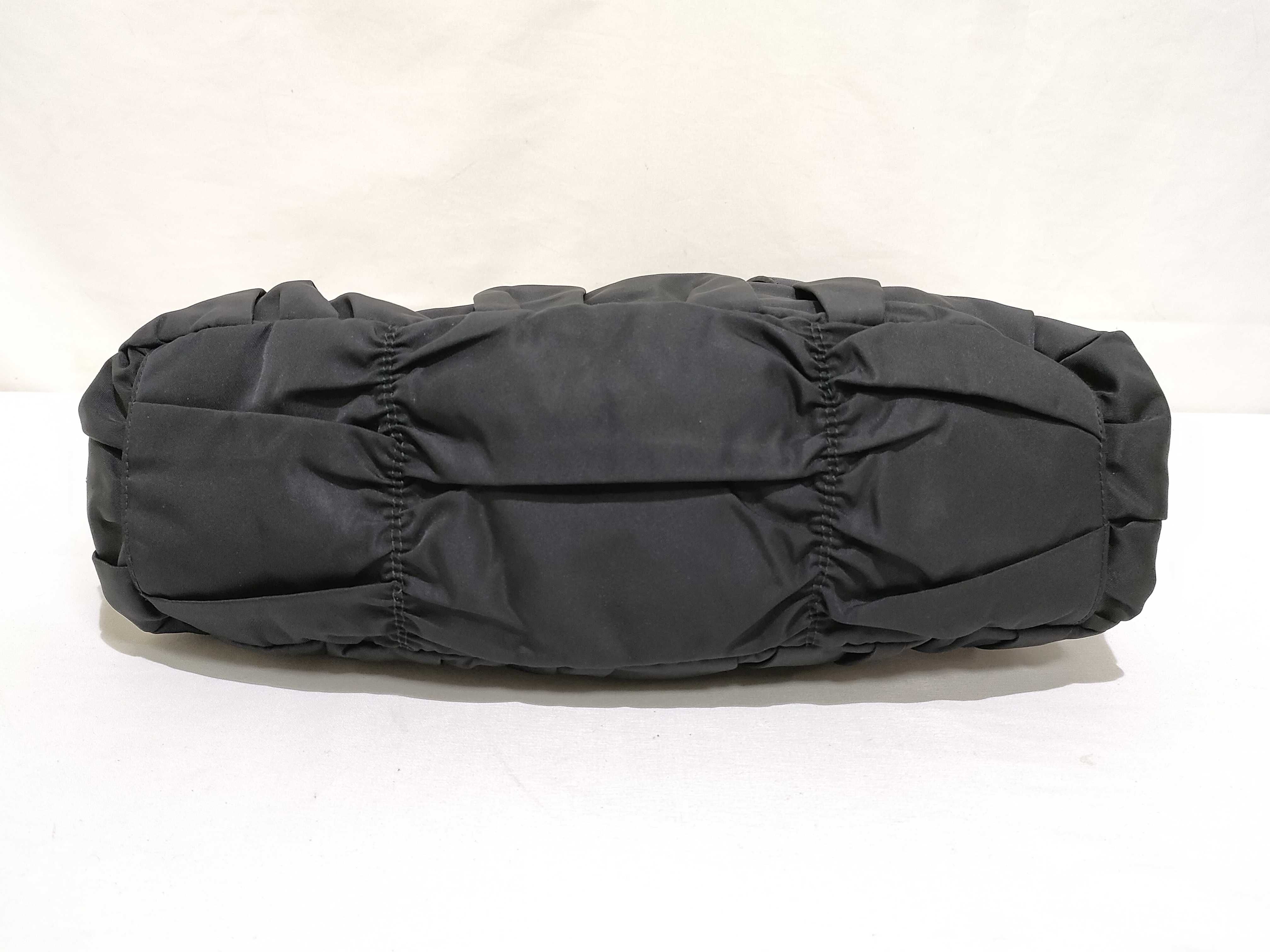 Nylon Gathered 2-Way Handbag Shoulder Bag — view 7