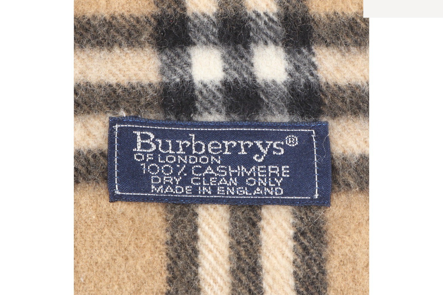 100% Cashmere Check Pattern Scarf — view 6