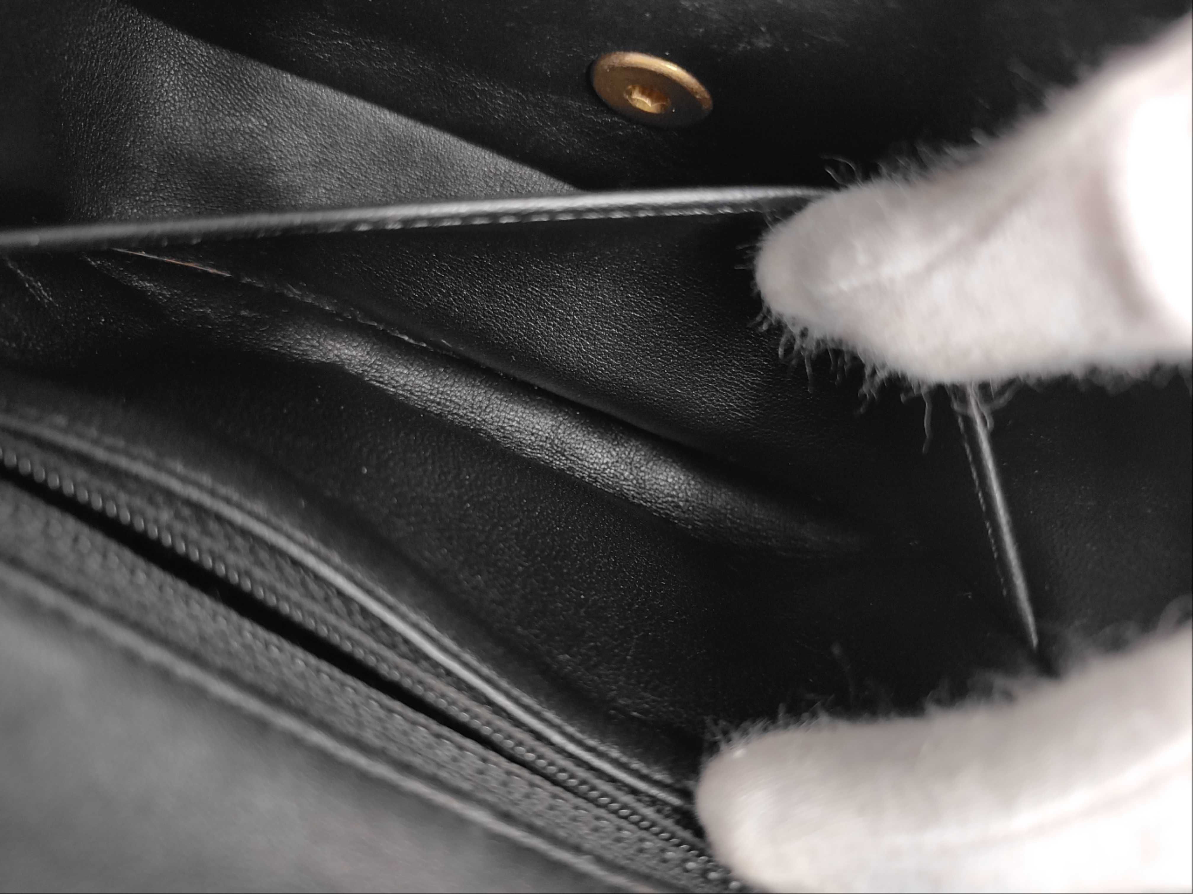 Black Lambskin Shoulder Bag — view 11