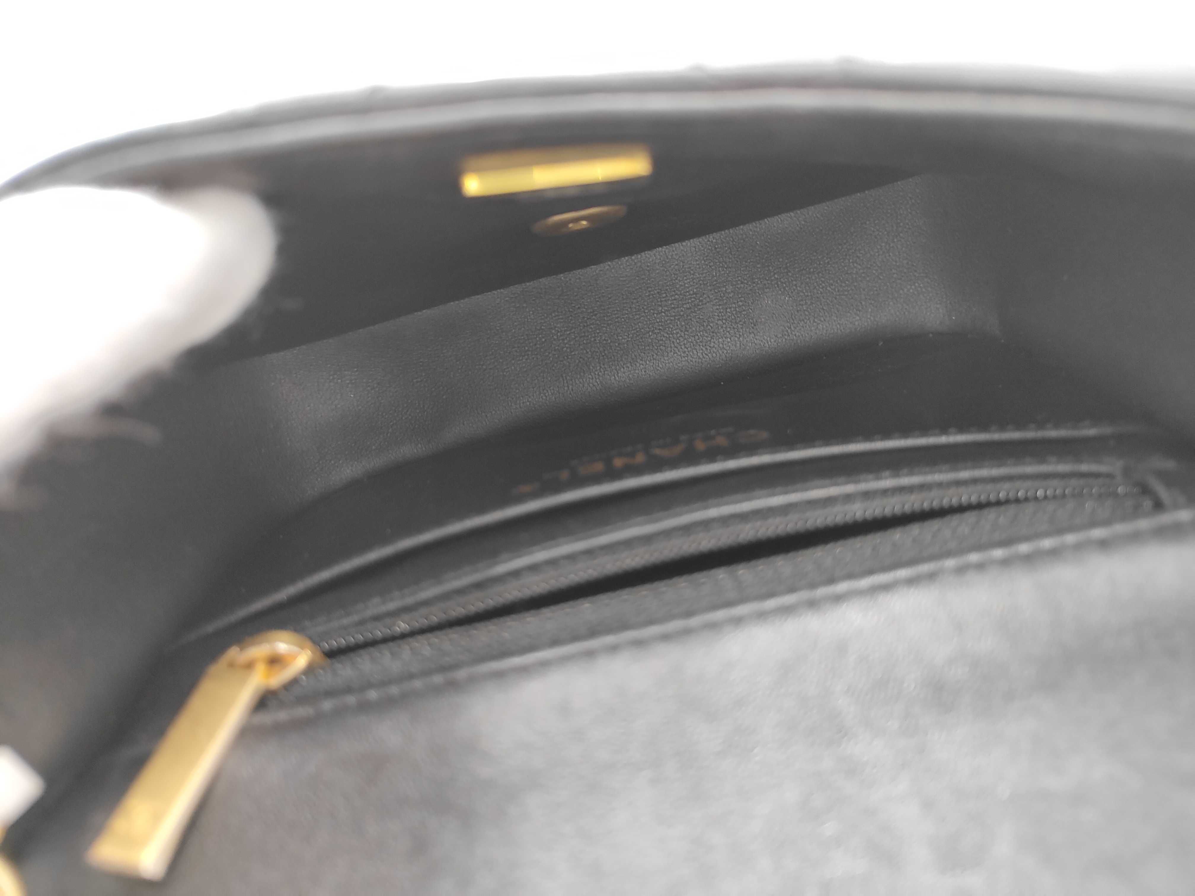 Black Lambskin Shoulder Bag — view 9