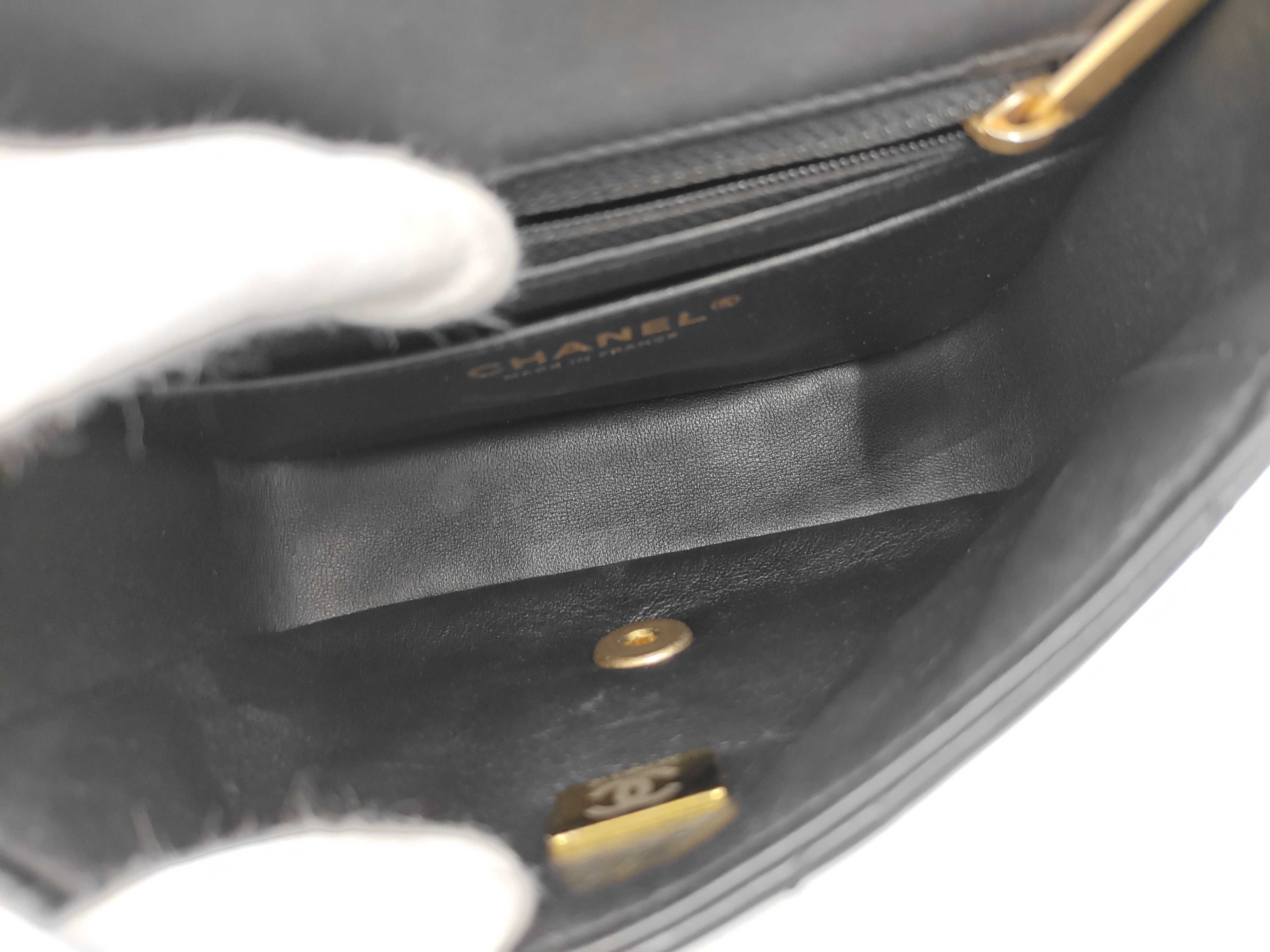 Black Lambskin Shoulder Bag — view 10