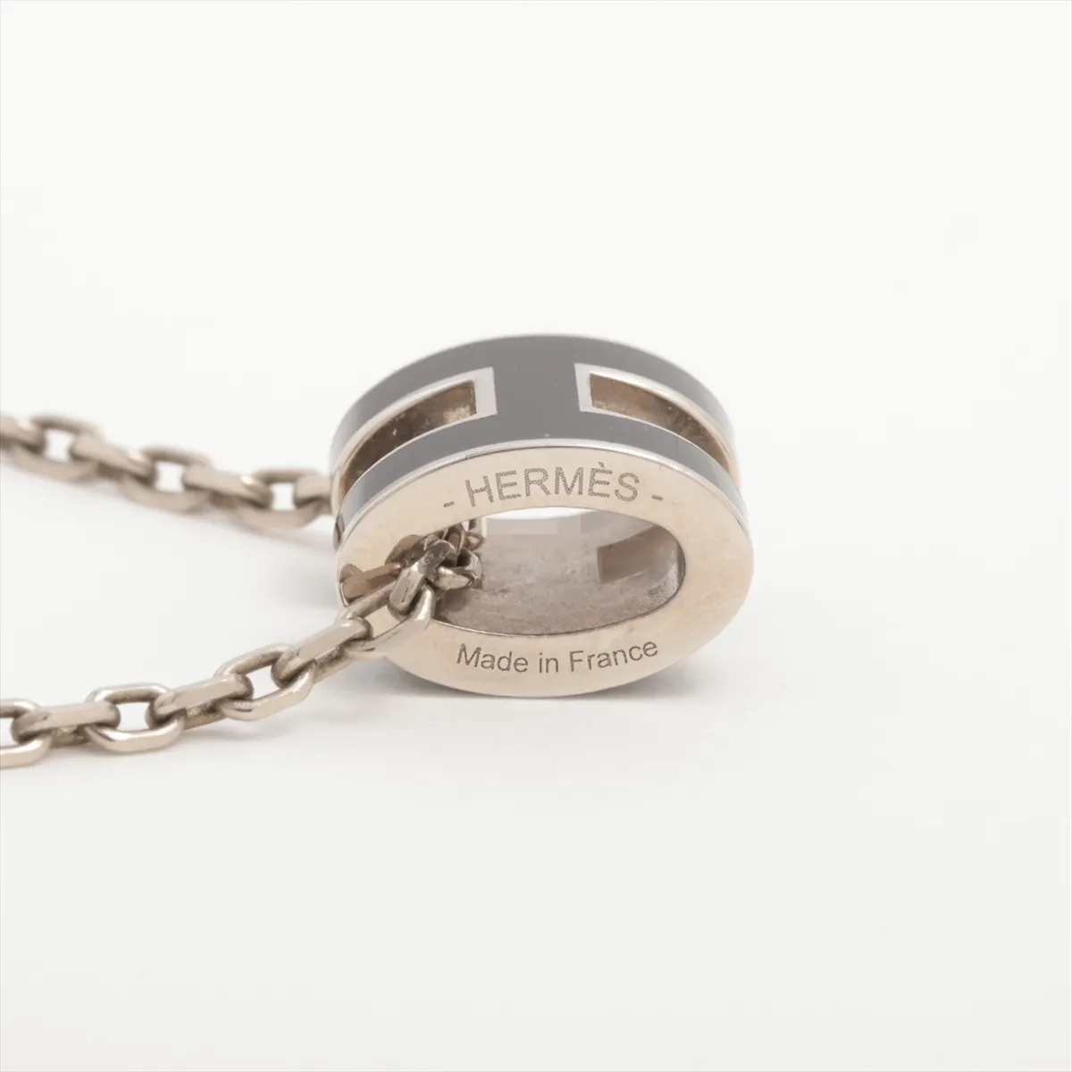 Mini Pop H GD1202 Necklace GP Silver x Black. Shows signs of wear including — view 4