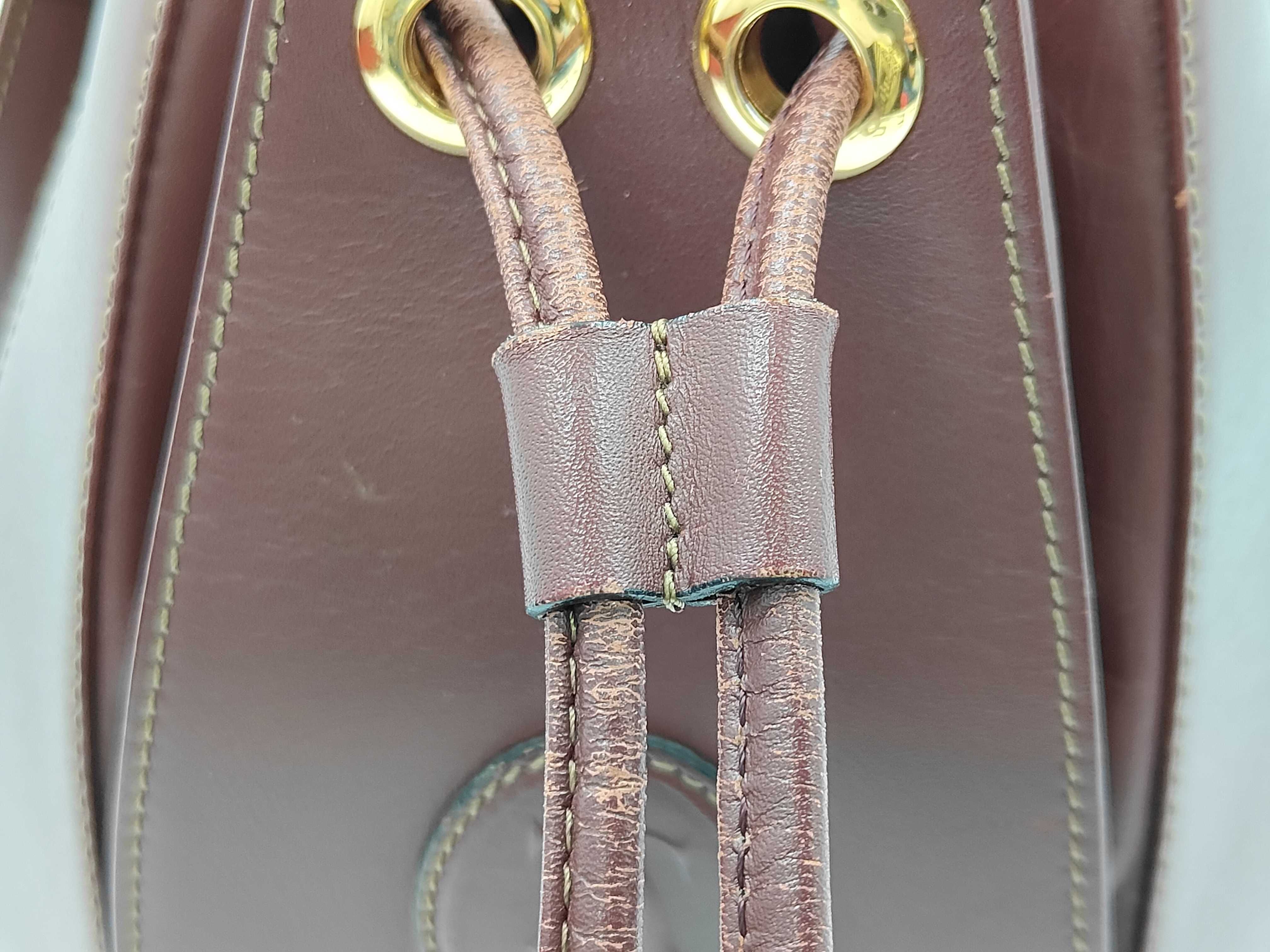 Must Line Shoulder Bag, Drawstring, Leather, Bordeaux, with Dust Bag. — view 11