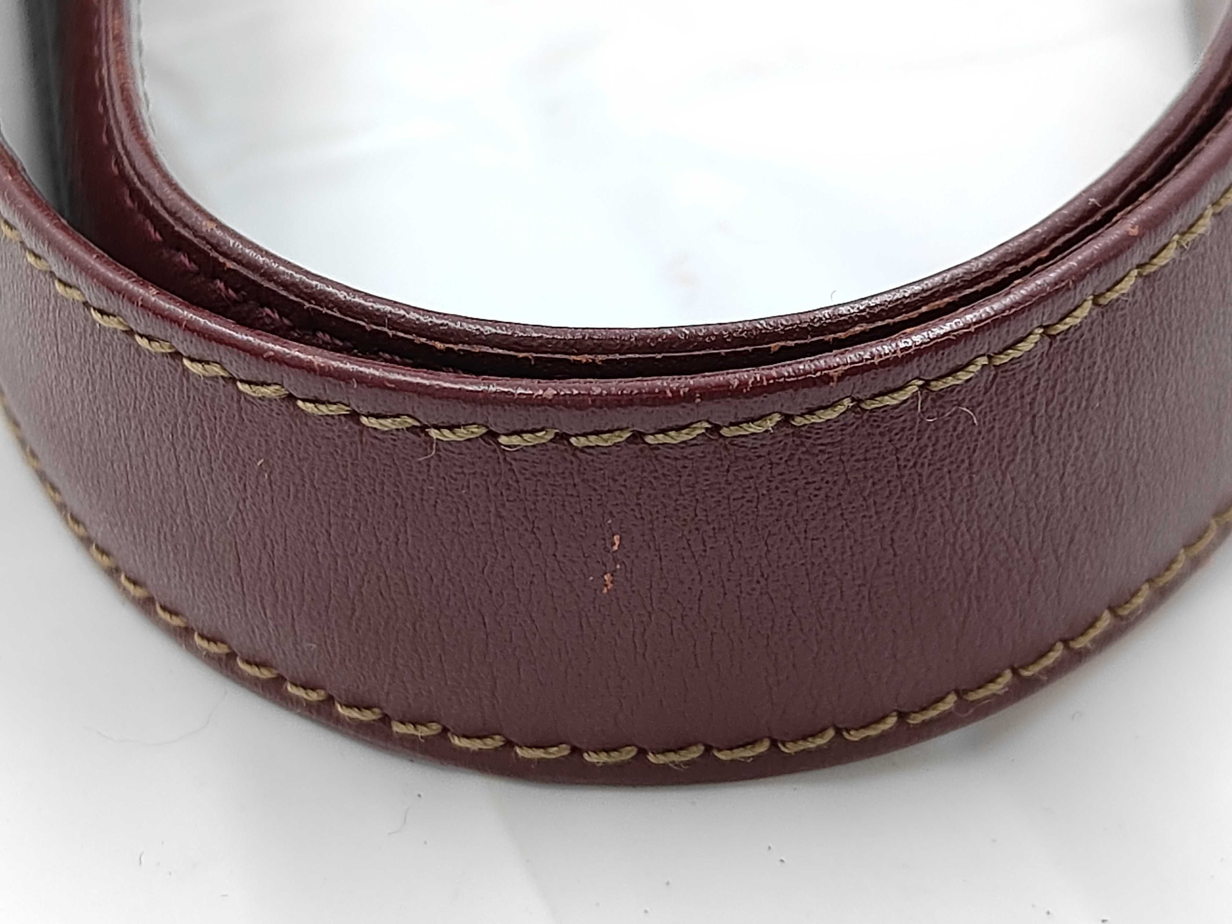 Must Line Shoulder Bag, Drawstring, Leather, Bordeaux, with Dust Bag. — view 4