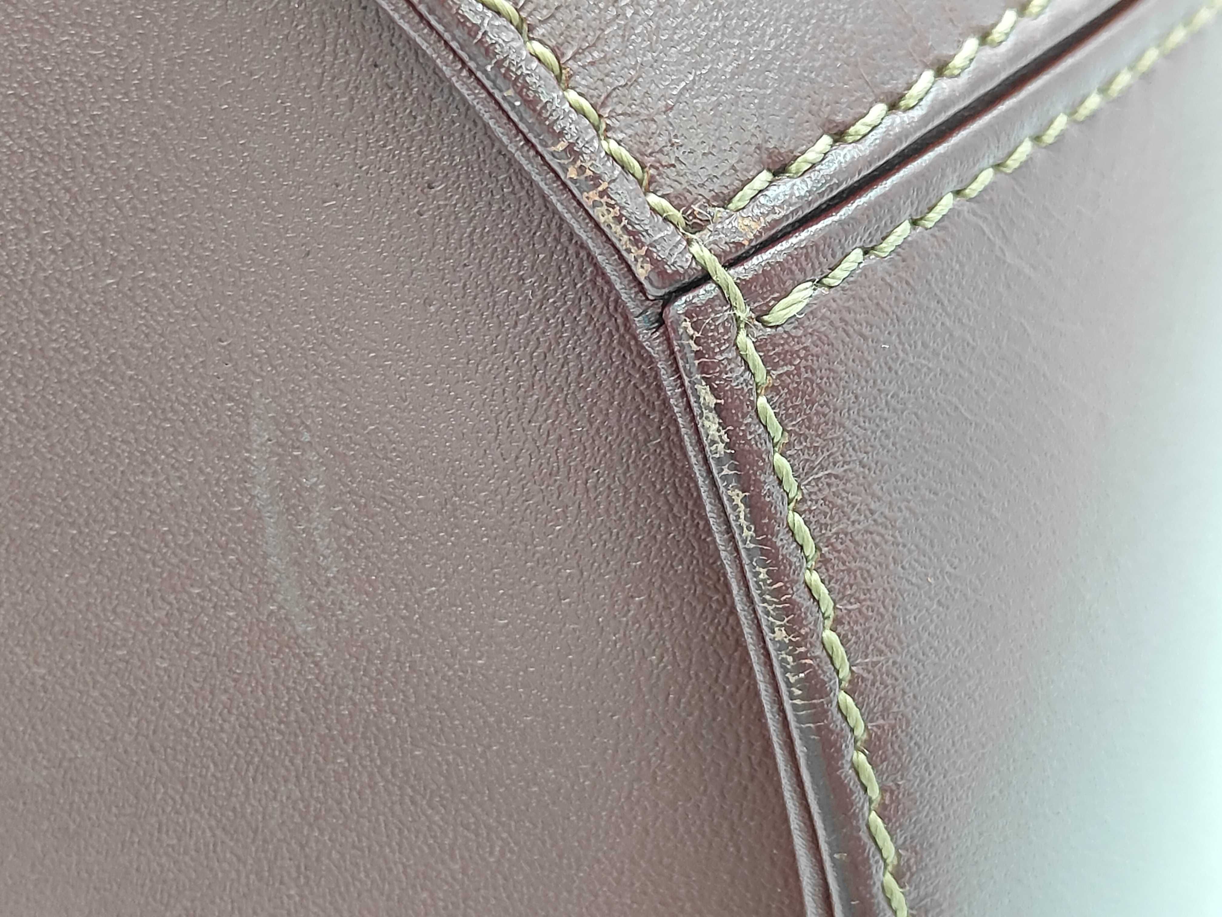 Must Line Shoulder Bag, Drawstring, Leather, Bordeaux, with Dust Bag. — view 6