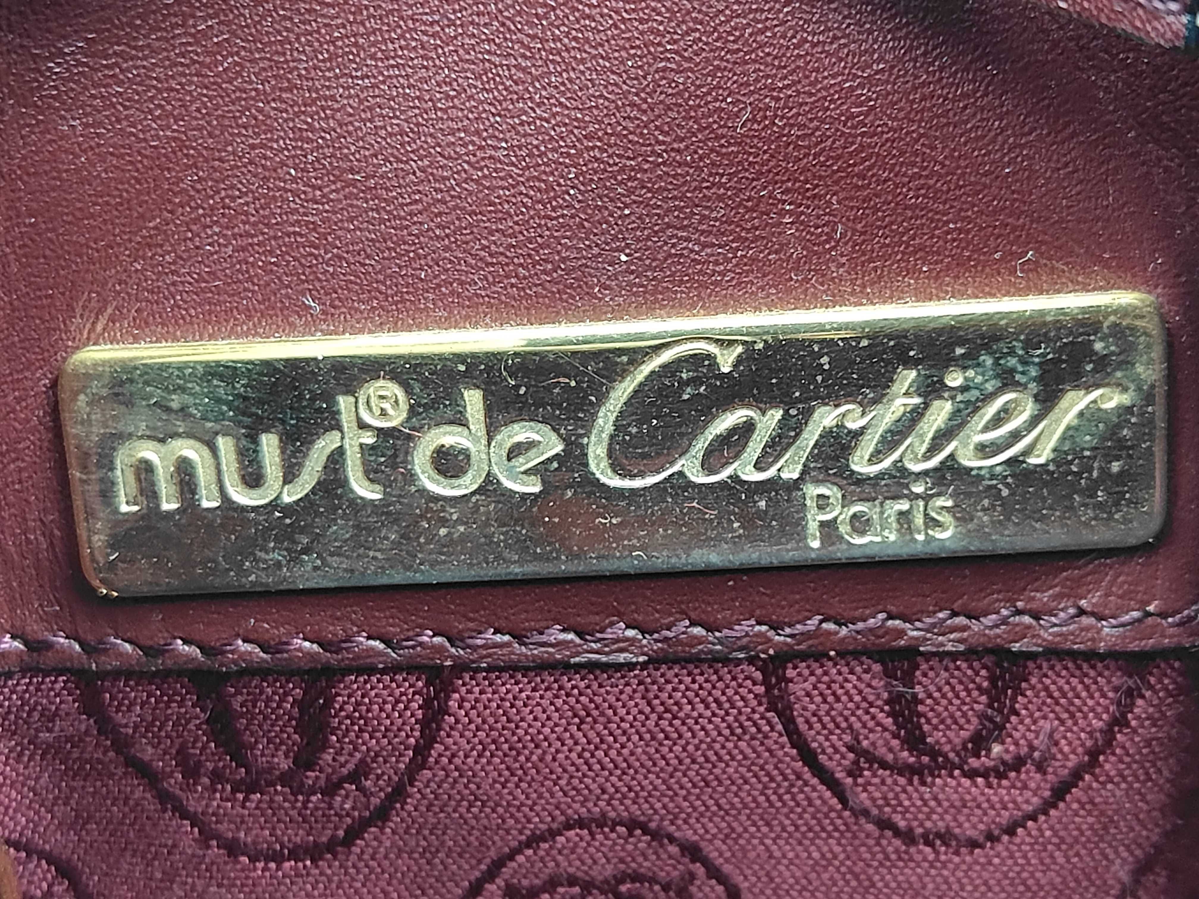 Must Line Shoulder Bag, Drawstring, Leather, Bordeaux, with Dust Bag. — view 10