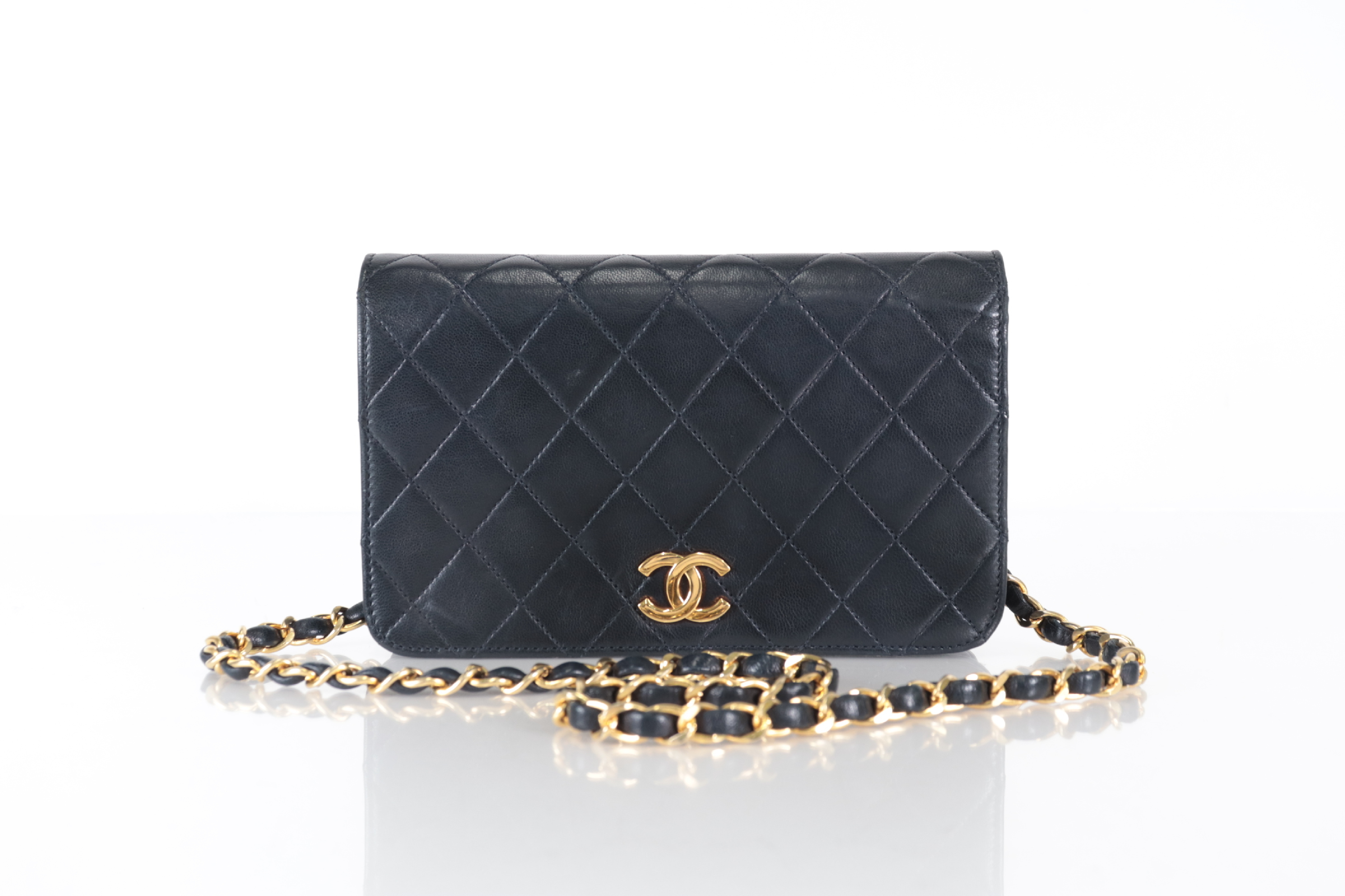 Full Flap Push Lambskin Chain Shoulder Bag (Serial No. 6)