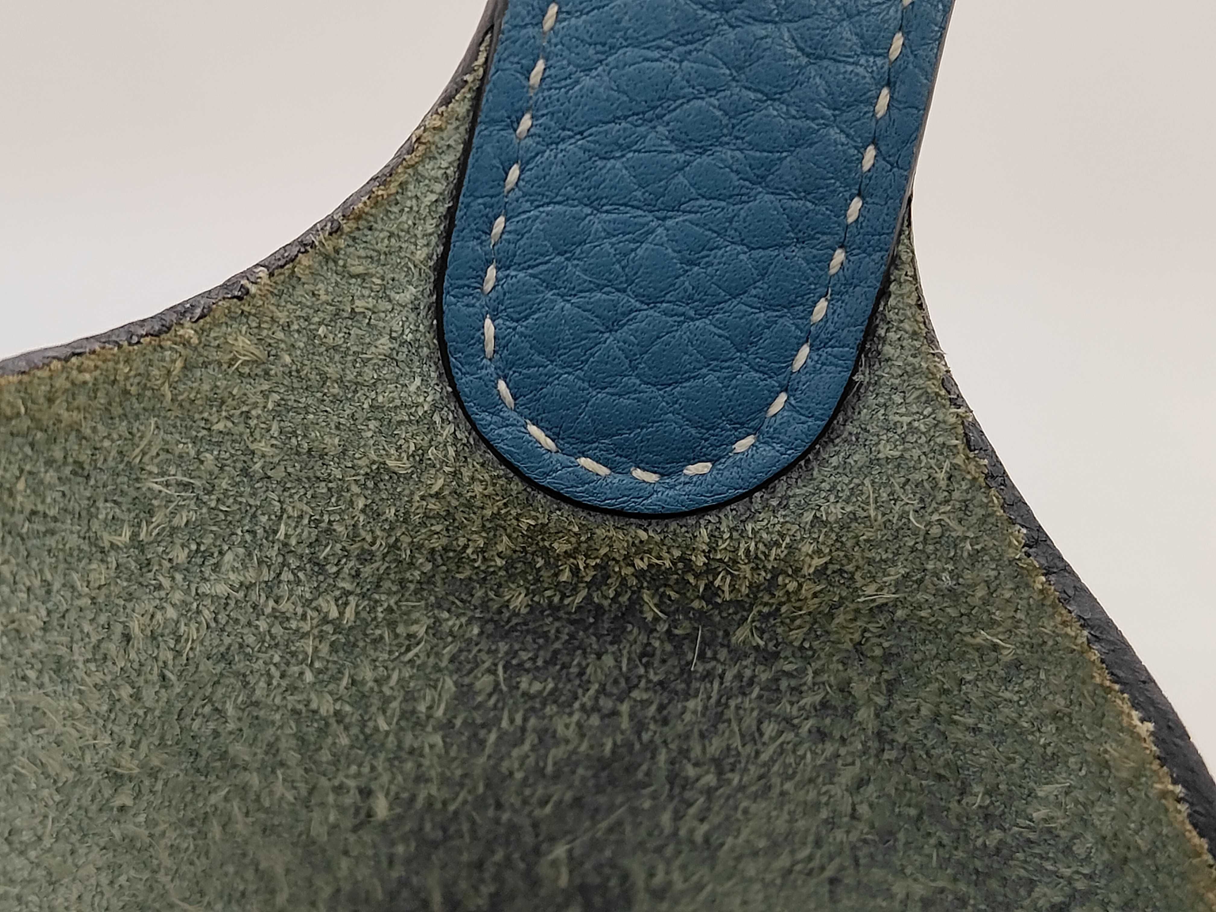 Picotin Lock PM Blue Stamped T Handbag — view 6