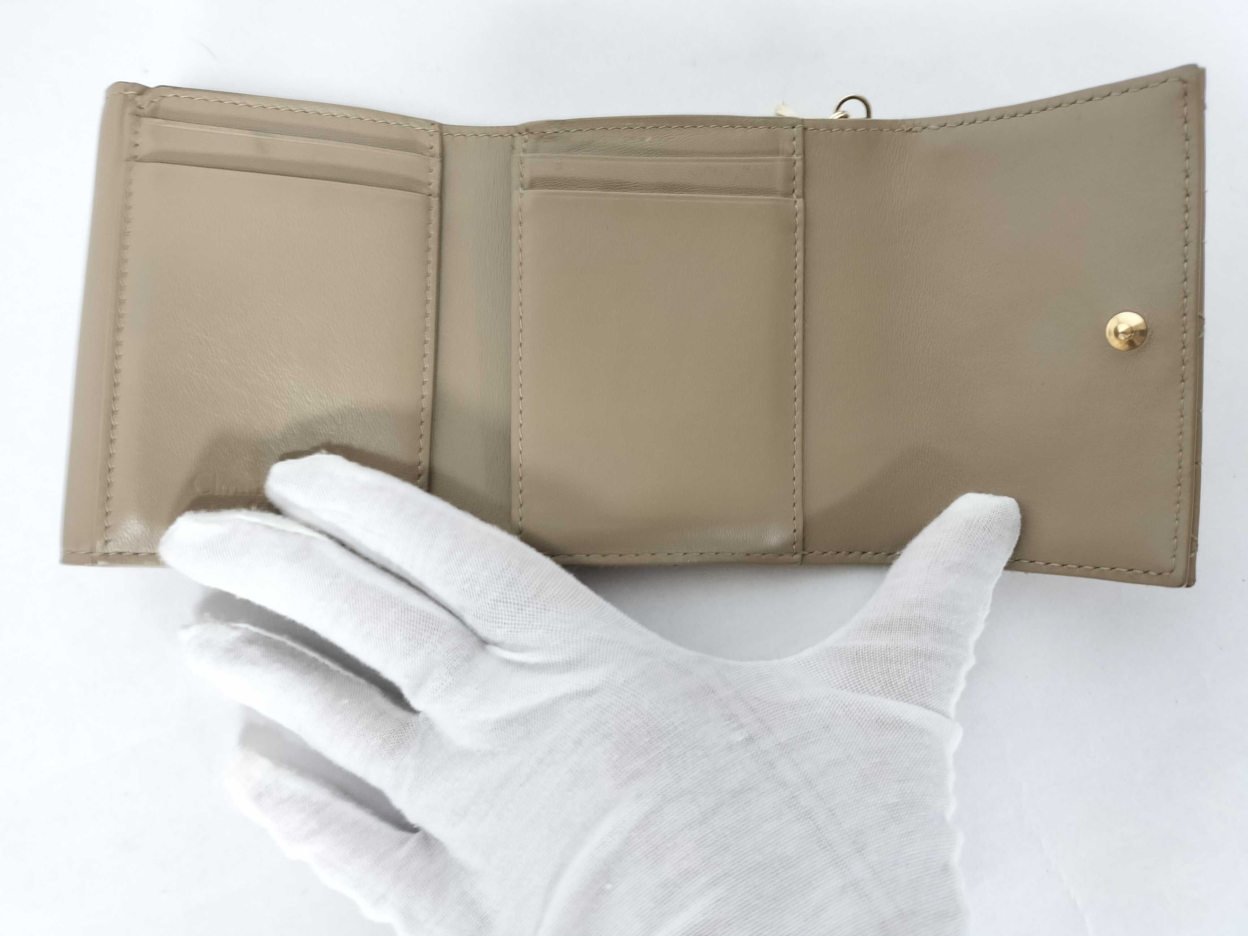 Lady Dior Lotus Wallet, Beige, with Box and Dust Bag. — view 7
